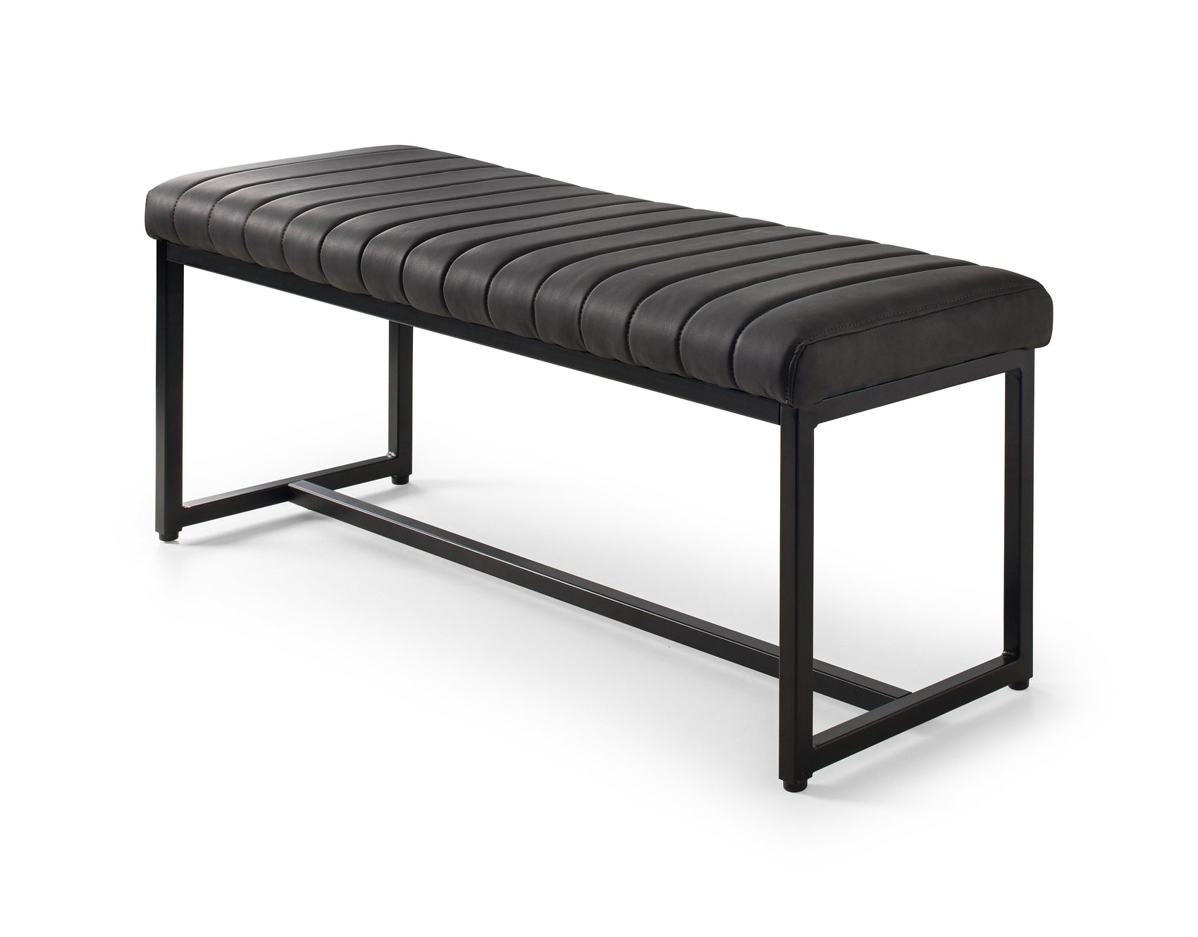 Madison Black Leather Dining Bench