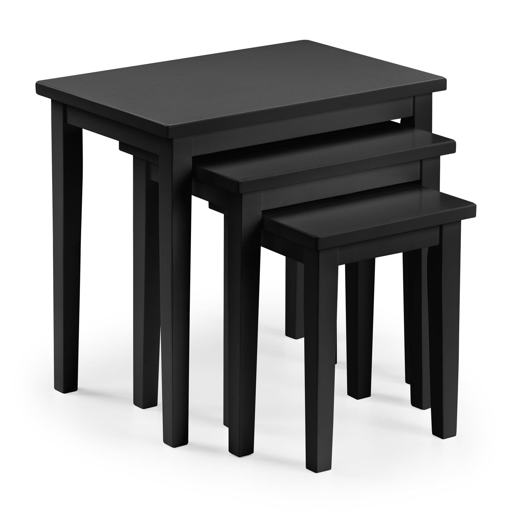 Milo Black Side Tables Nest