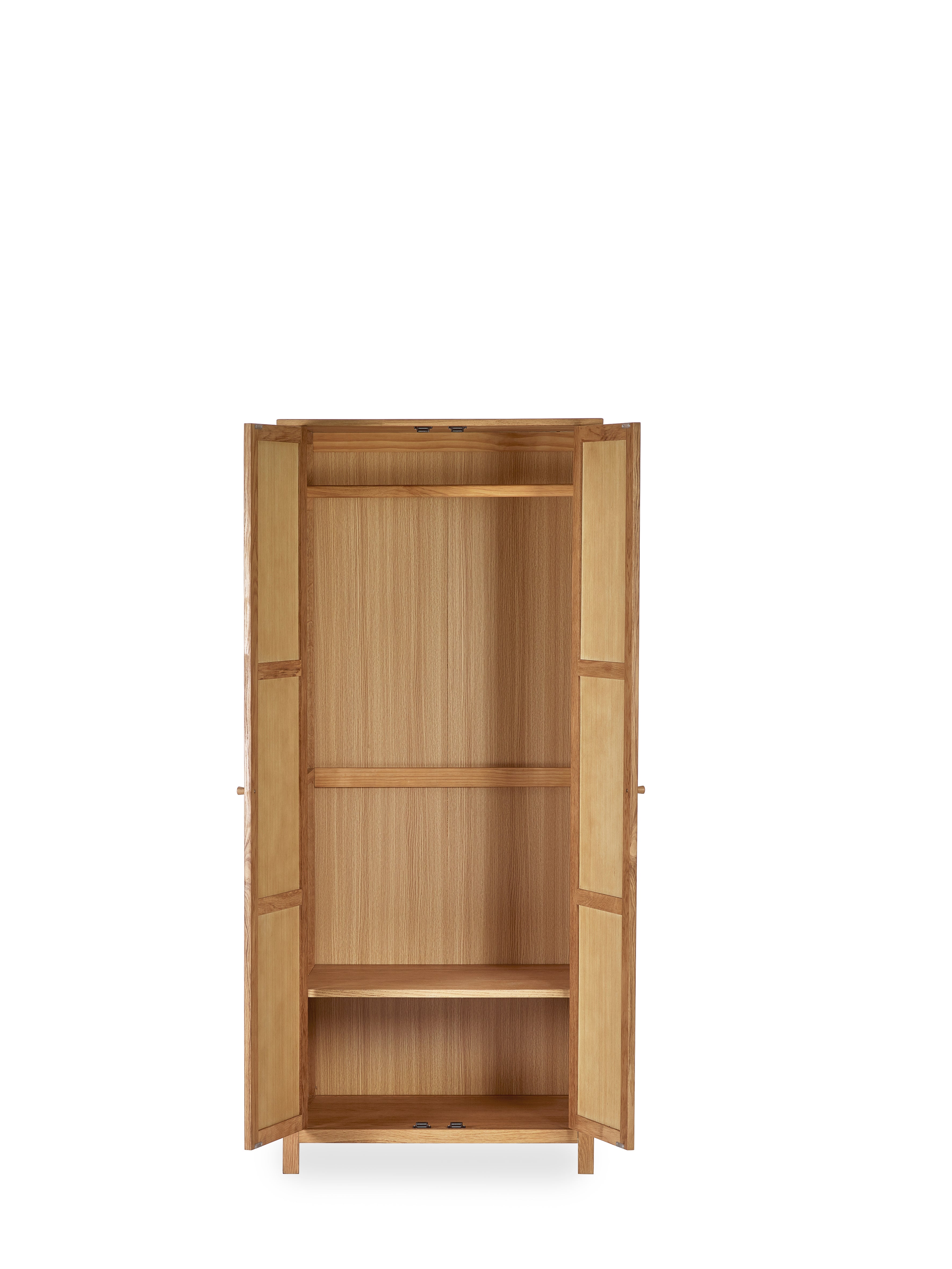 Osborne Solid Oak Wood Double Wardrobe