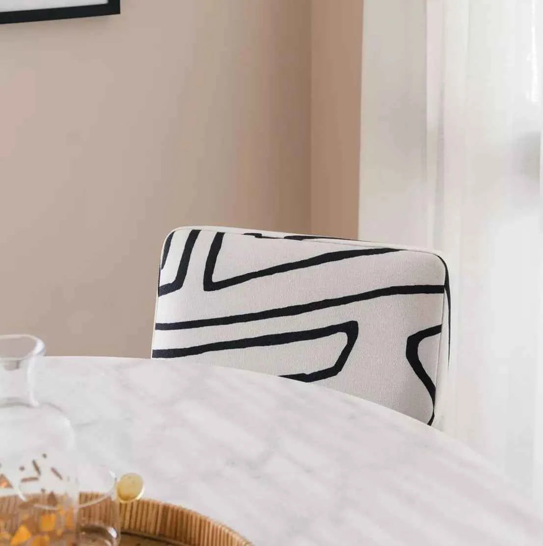 Alfama Zebra Black & White Dining Chair