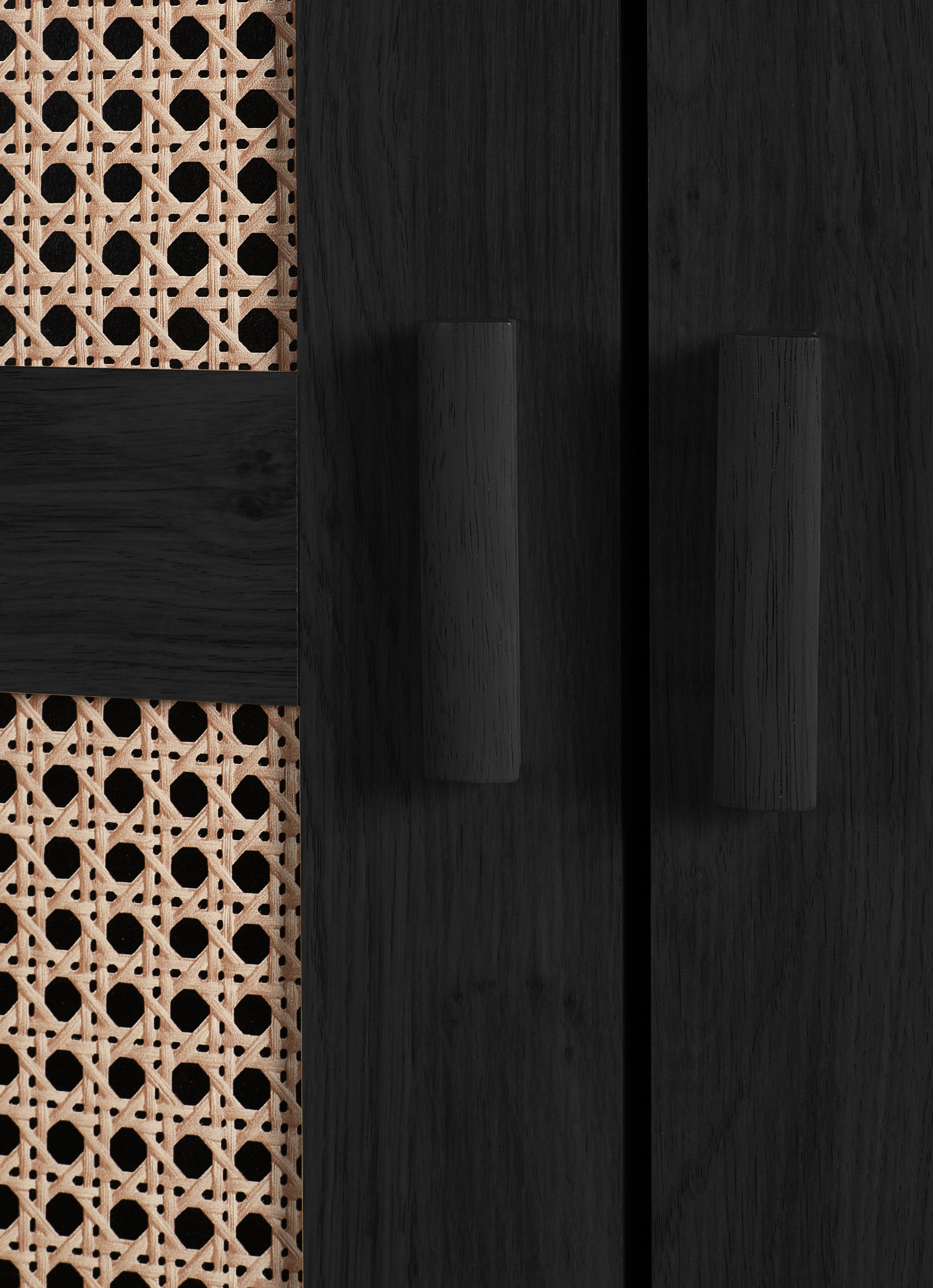 Asbury Wood Double Wardrobe - Black Ash