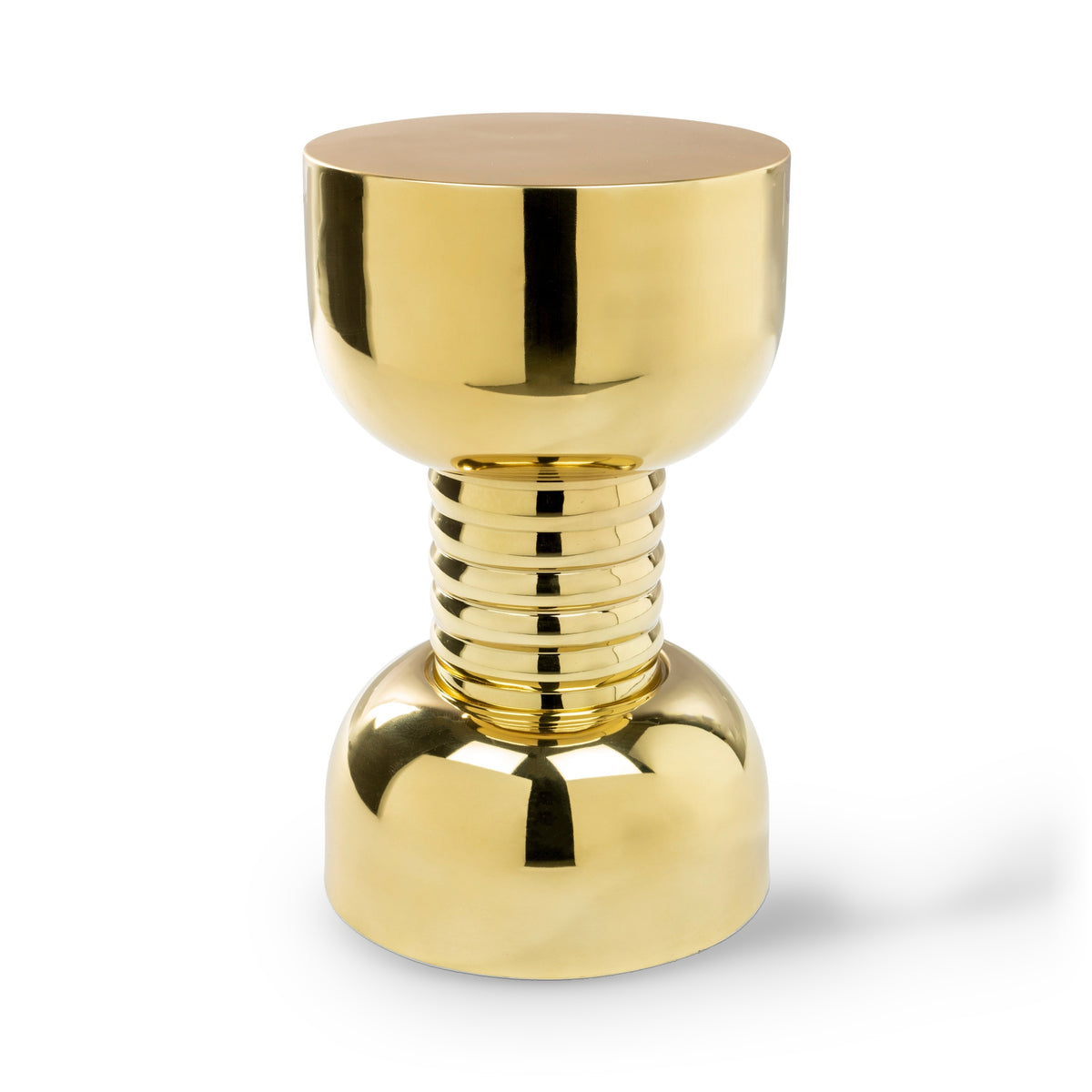 Bold Monkey Gonna Make You Sweat Gold Stool Side Table
