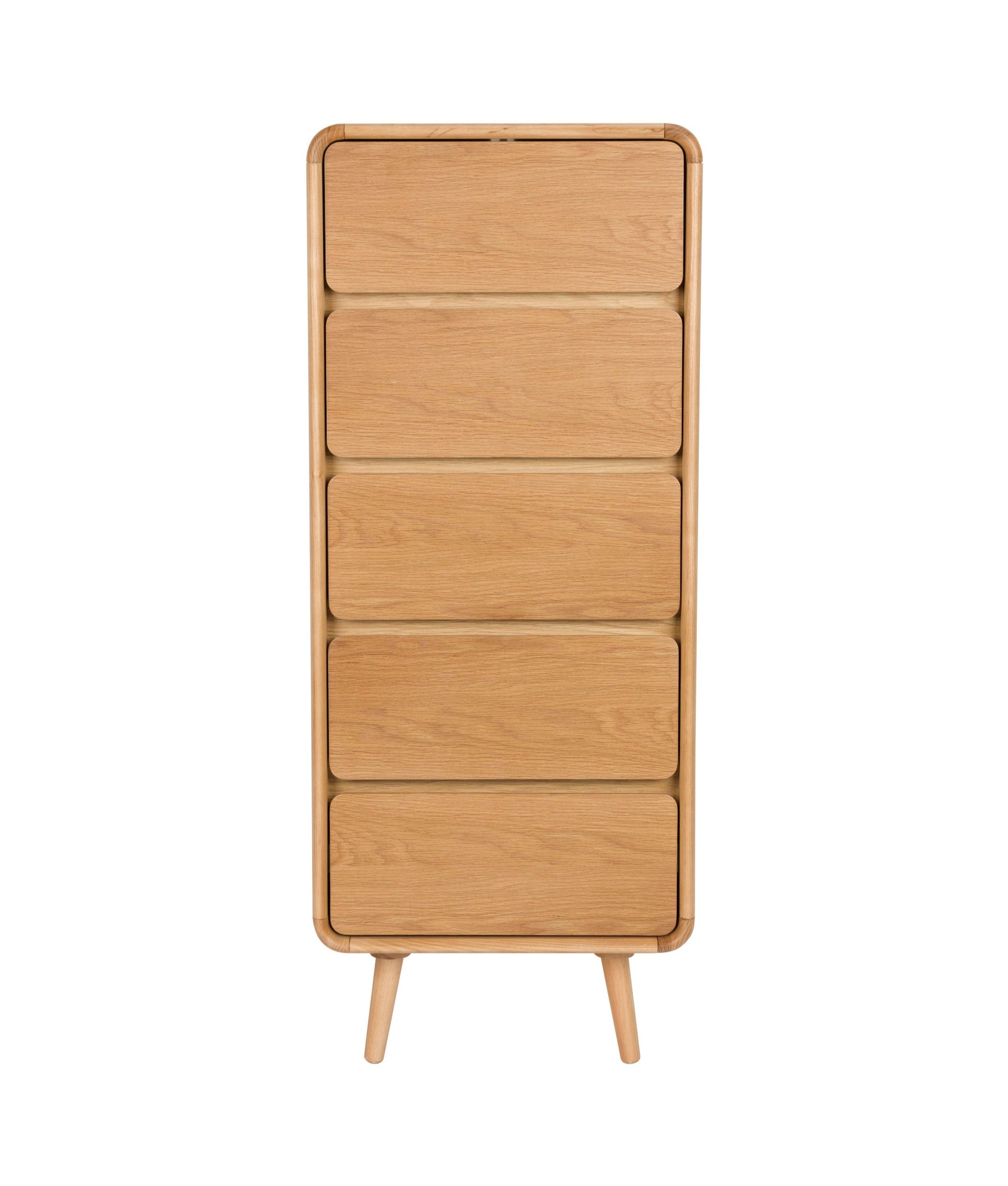 Zuiver Rise Natural Oak Wood Chest of Drawers