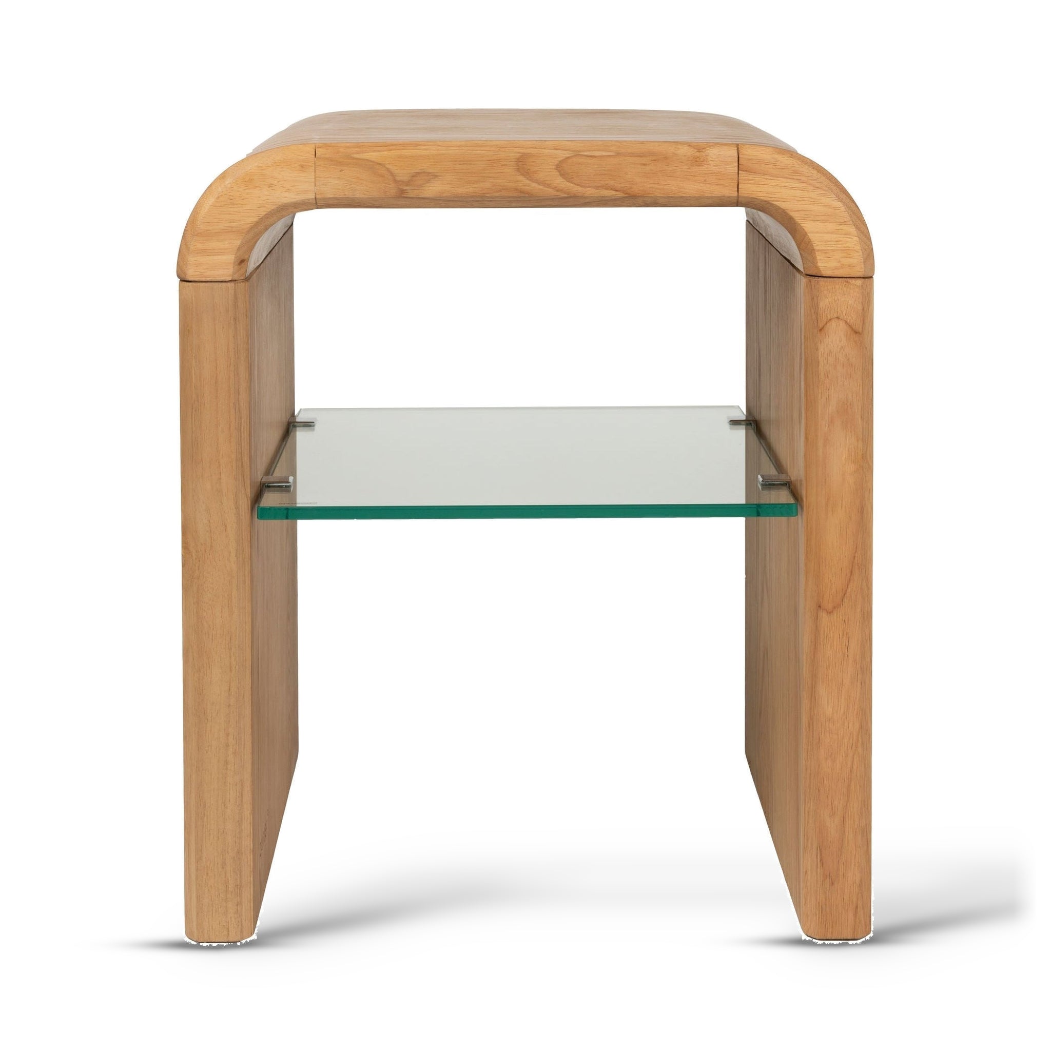 Zuiver Brave Curved Natural Oak Wood Side Table