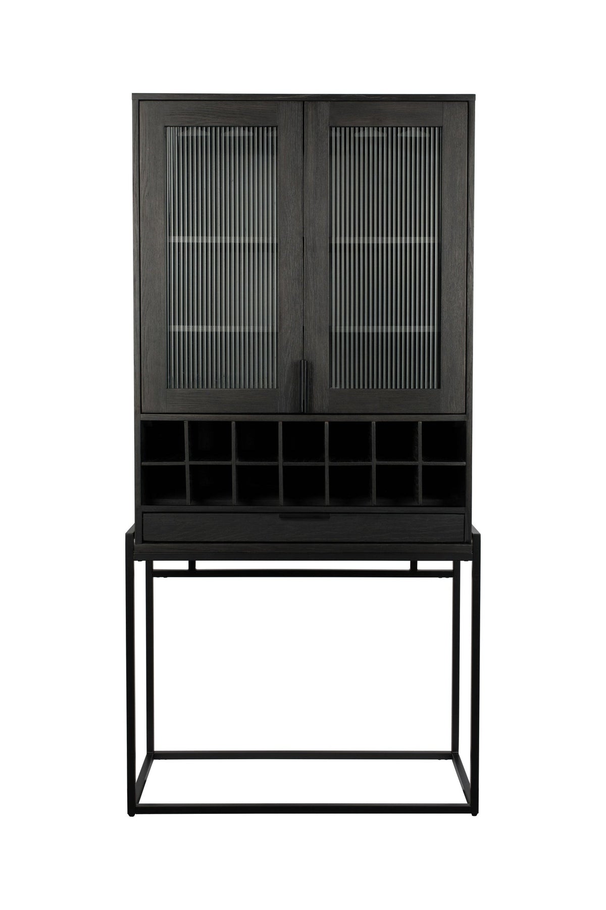 Zuiver Travis Black Oak Wood Drinks Cabinet