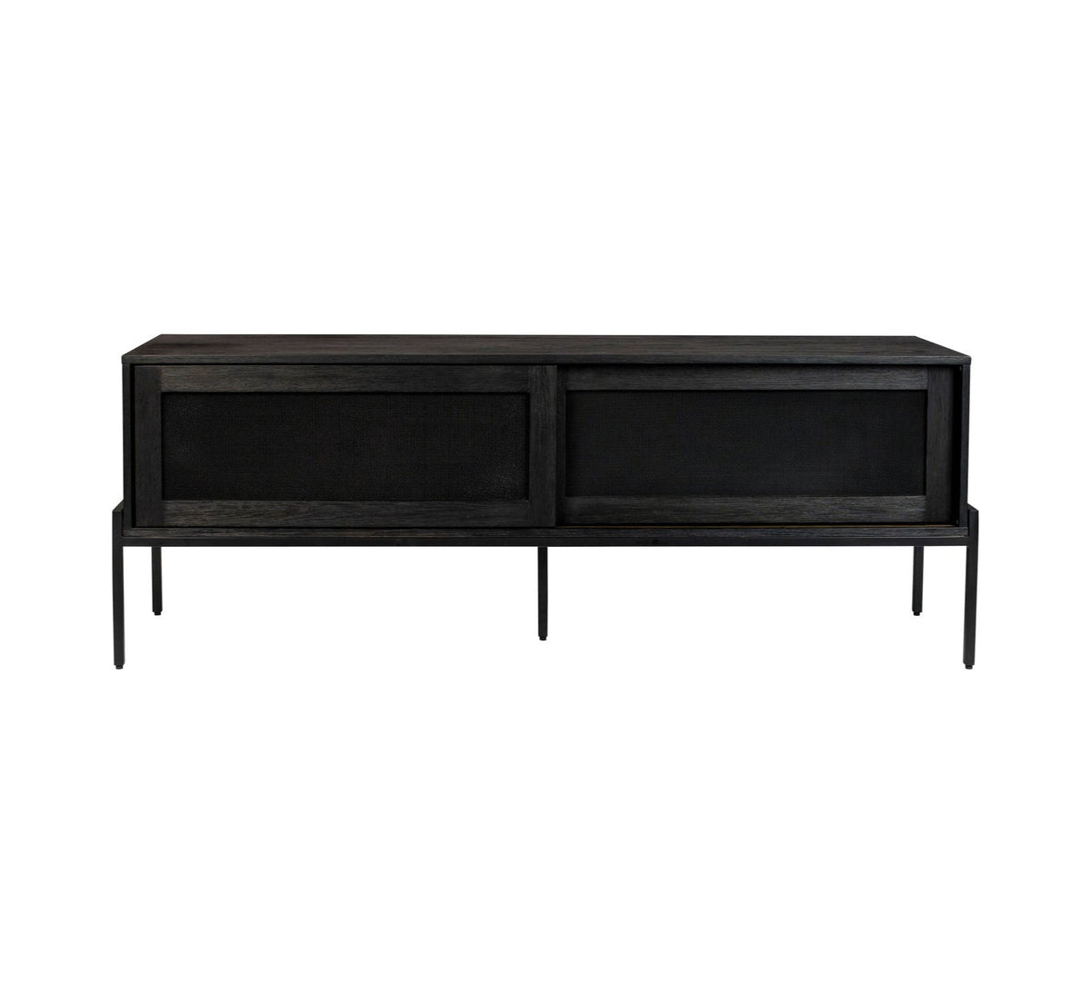 Zuiver Hardy Black Oak Wood Low Sideboard