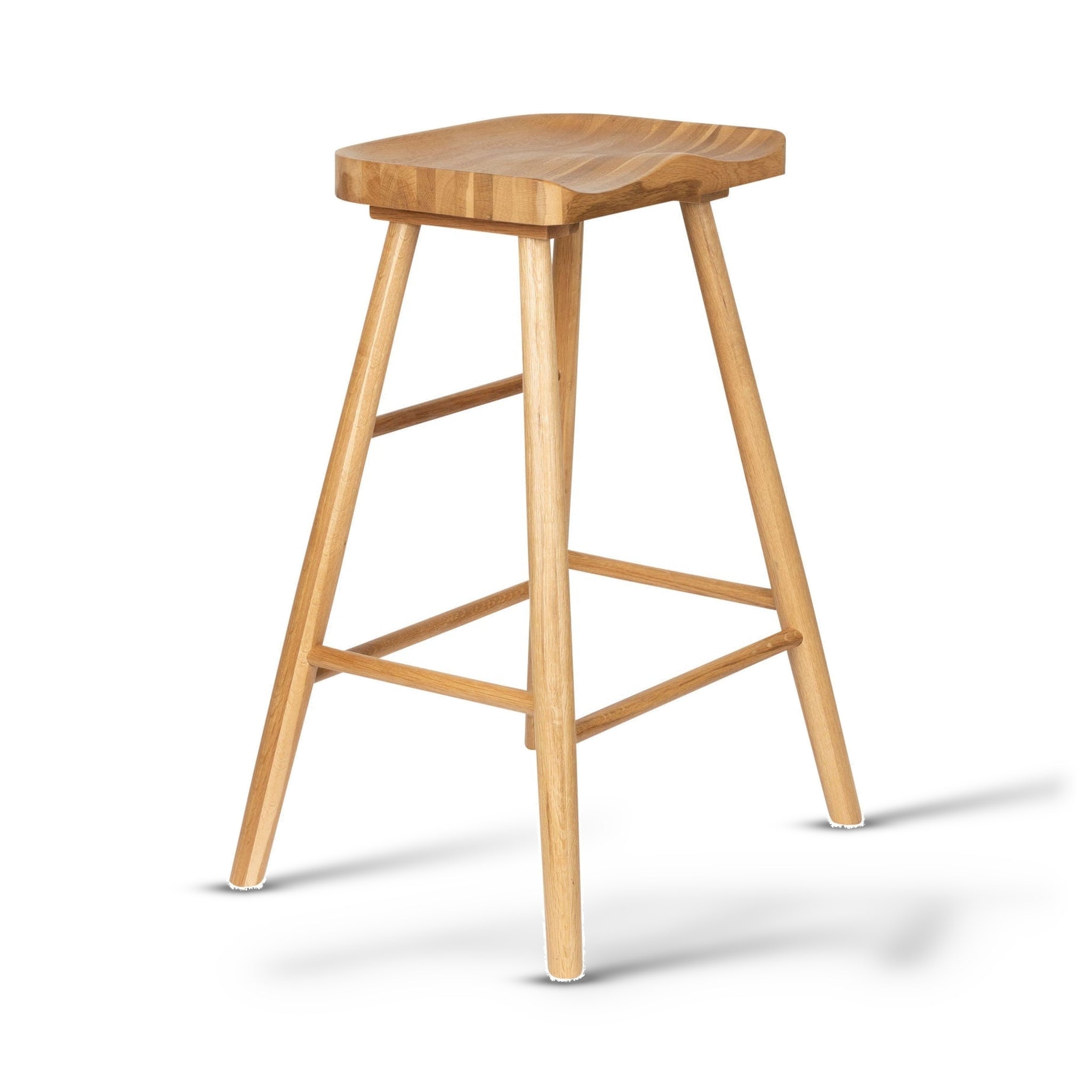 Vander Natural Oak Wood Counter Stool