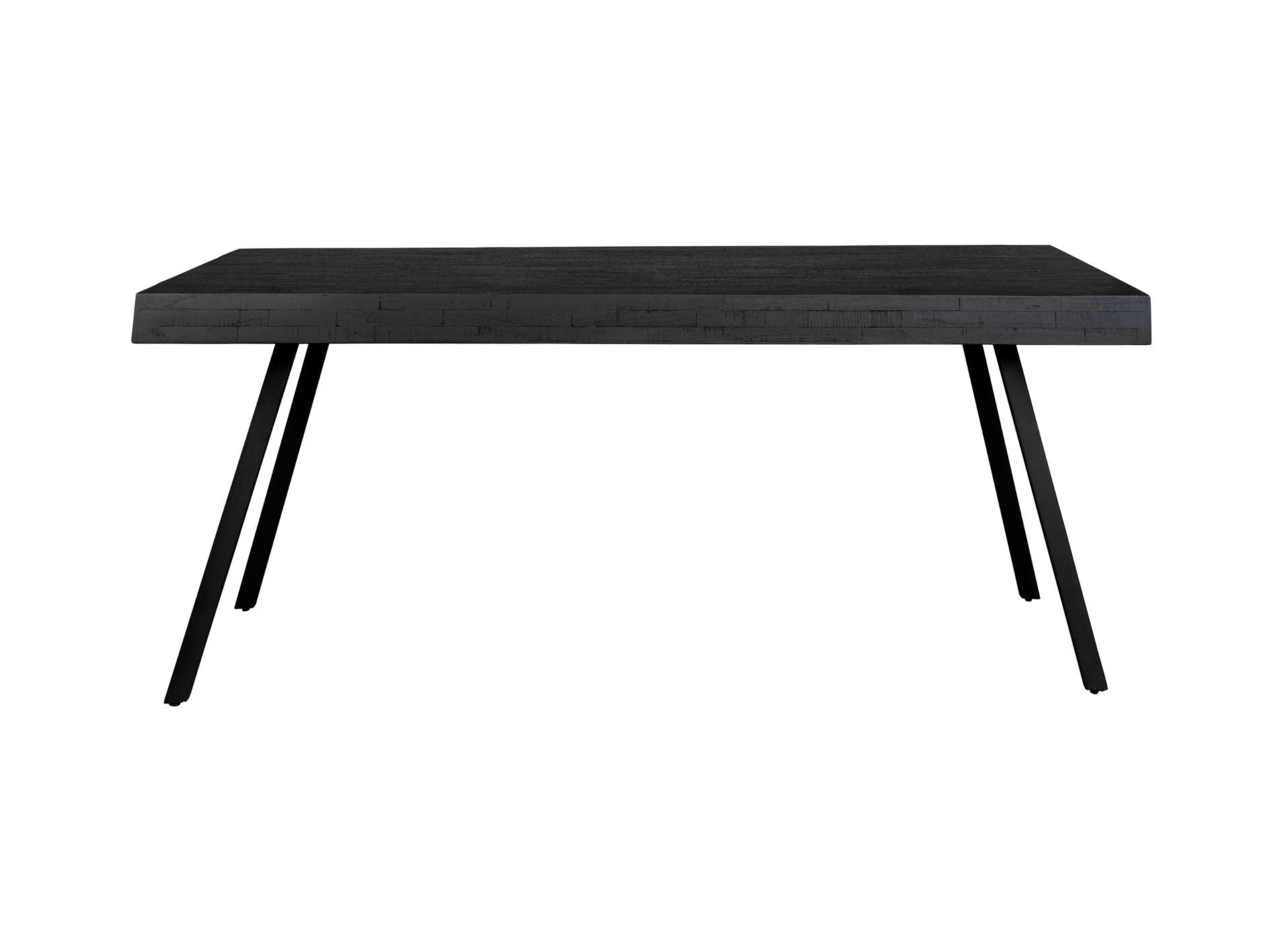 Suri Black Teak Wood Rectangle Dining Table 180cm