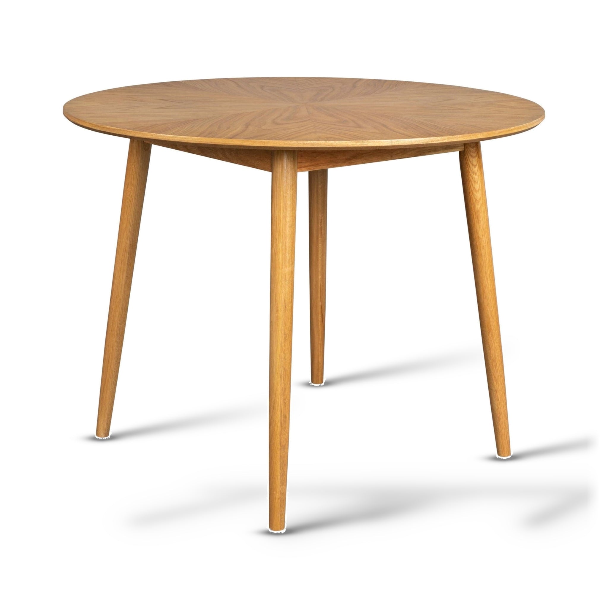 Fabio Natural Wood Round Dining Table 100cm