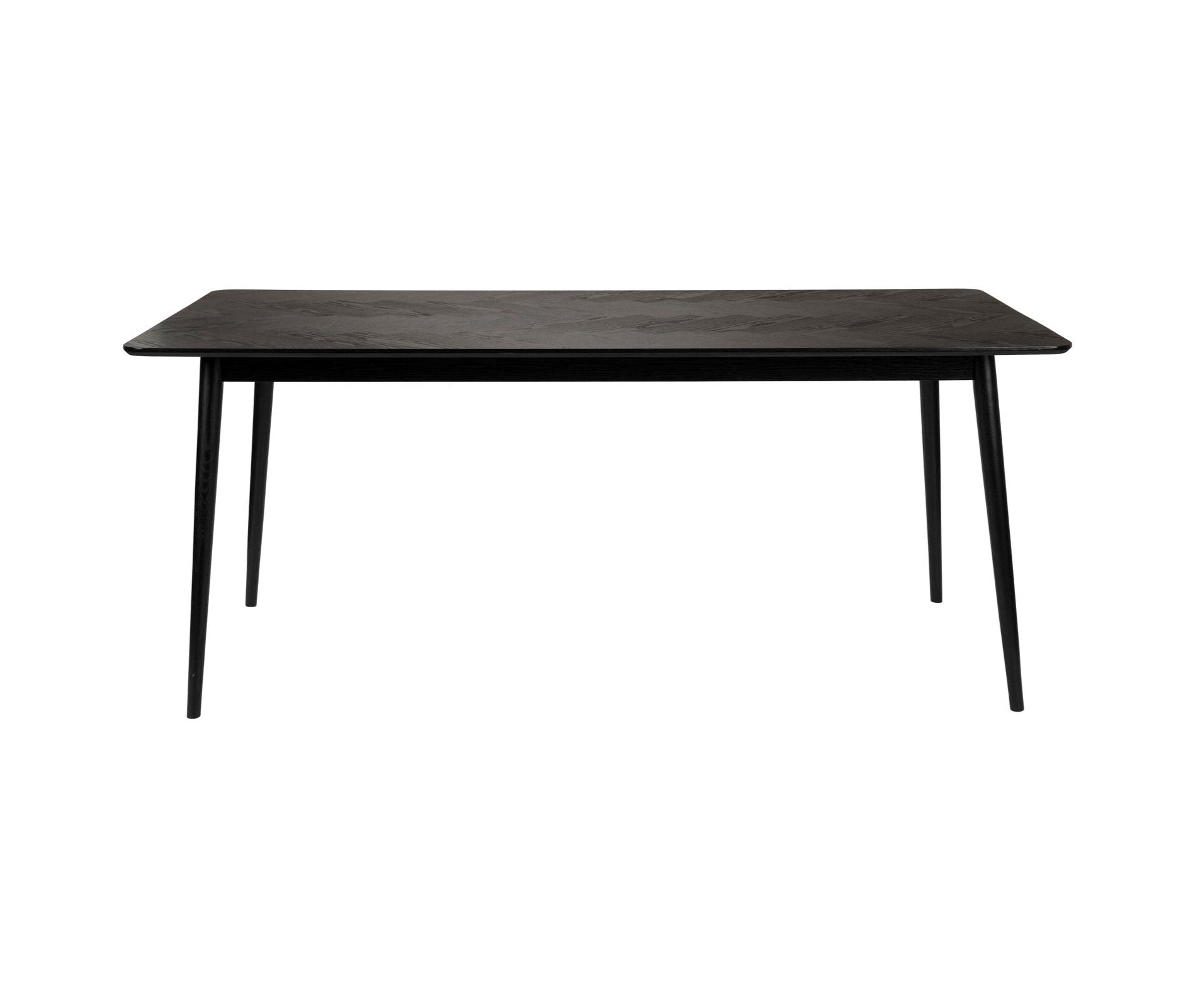 Fabio Black Wood Rectangle Dining Table 160cm