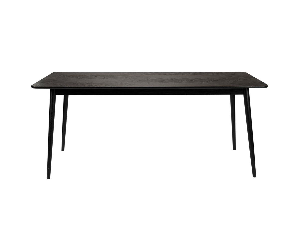Fabio Black Wood Rectangle Dining Table 180cm
