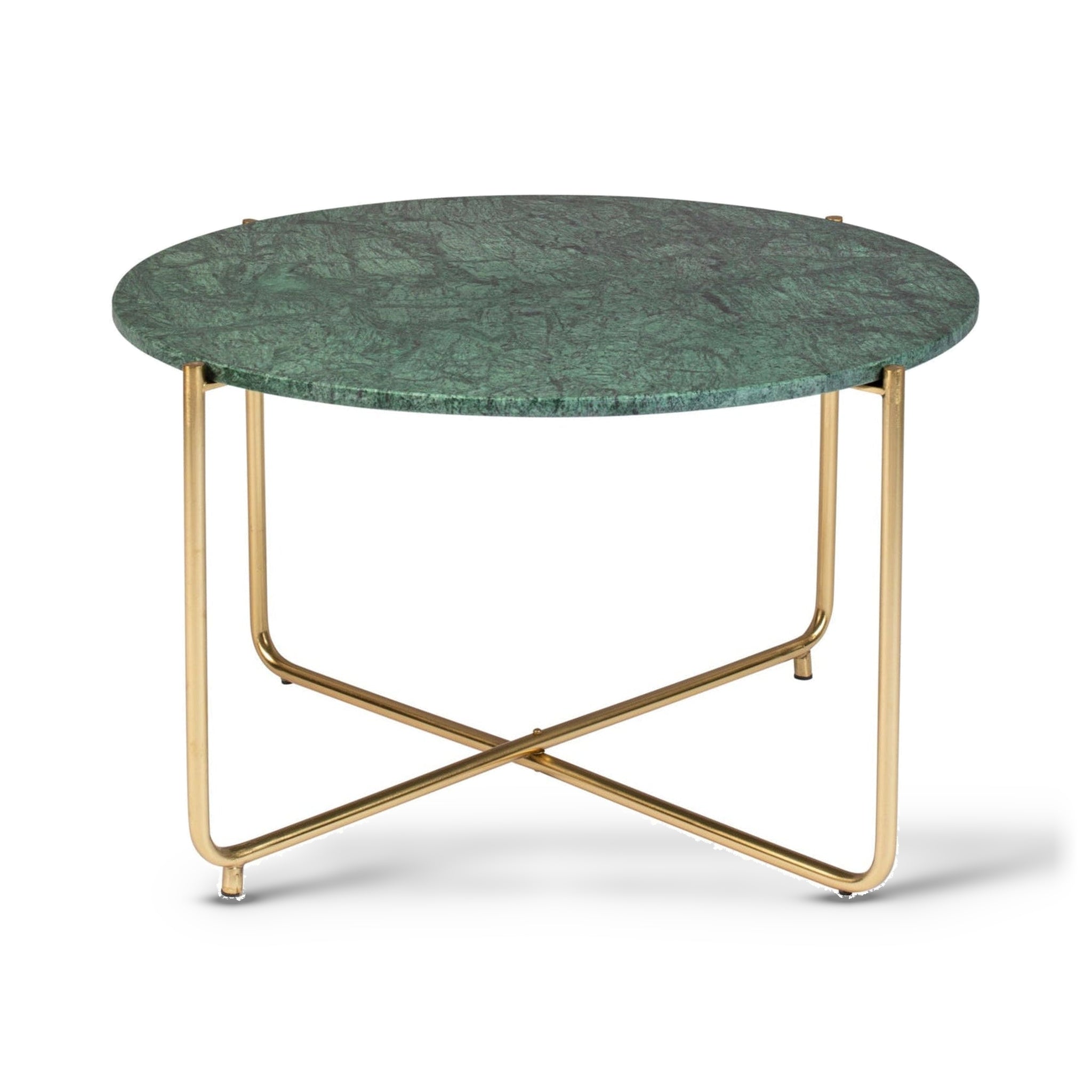 Timpa Green Marble & Gold Coffee Table