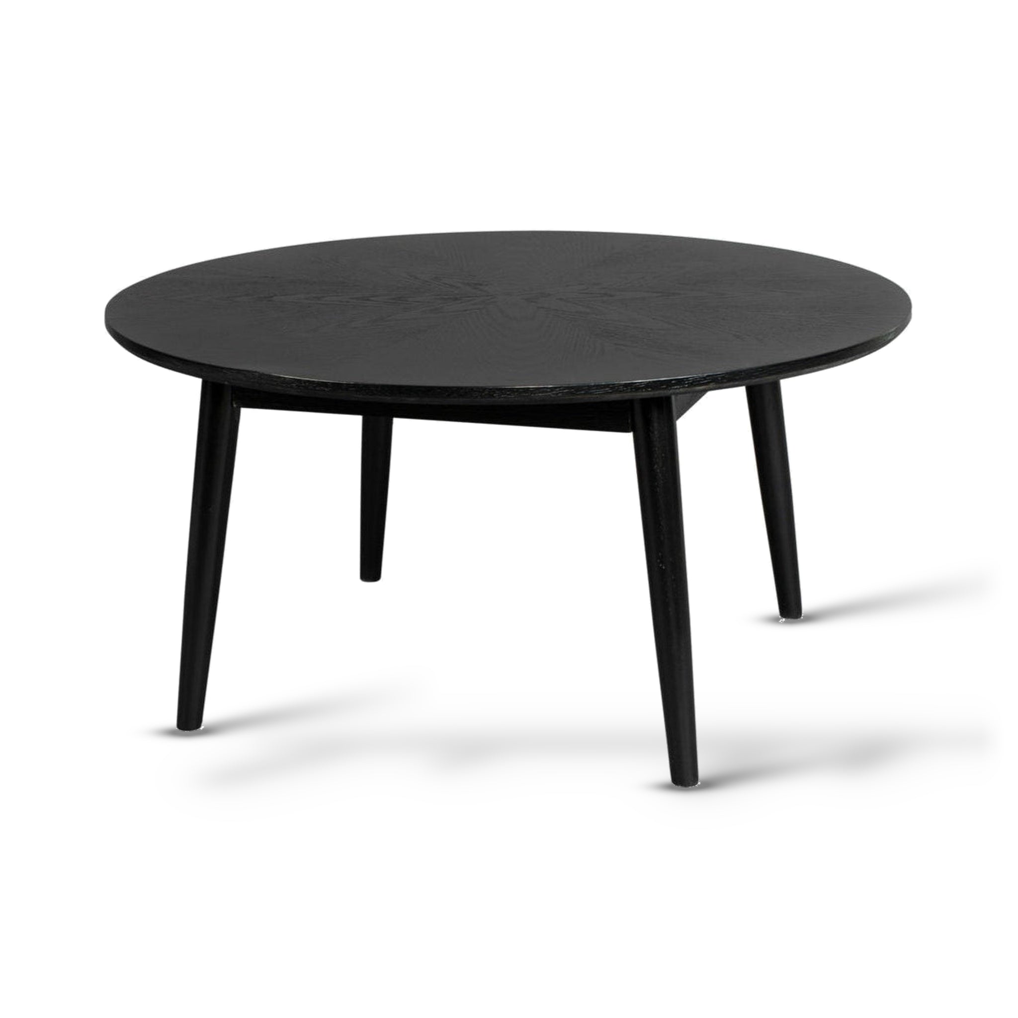 Fabio Black Wood Round Coffee Table