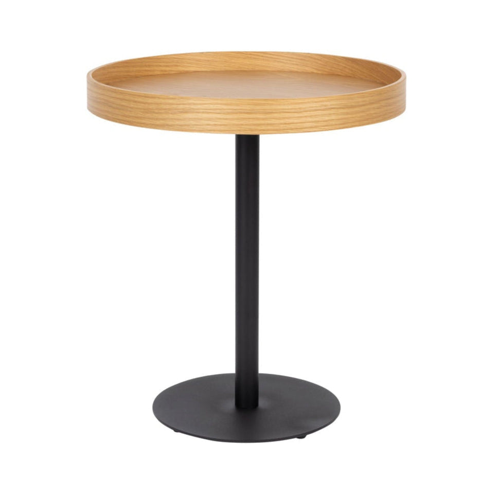 Yuri Natural Oak Wood Round Side Table Small