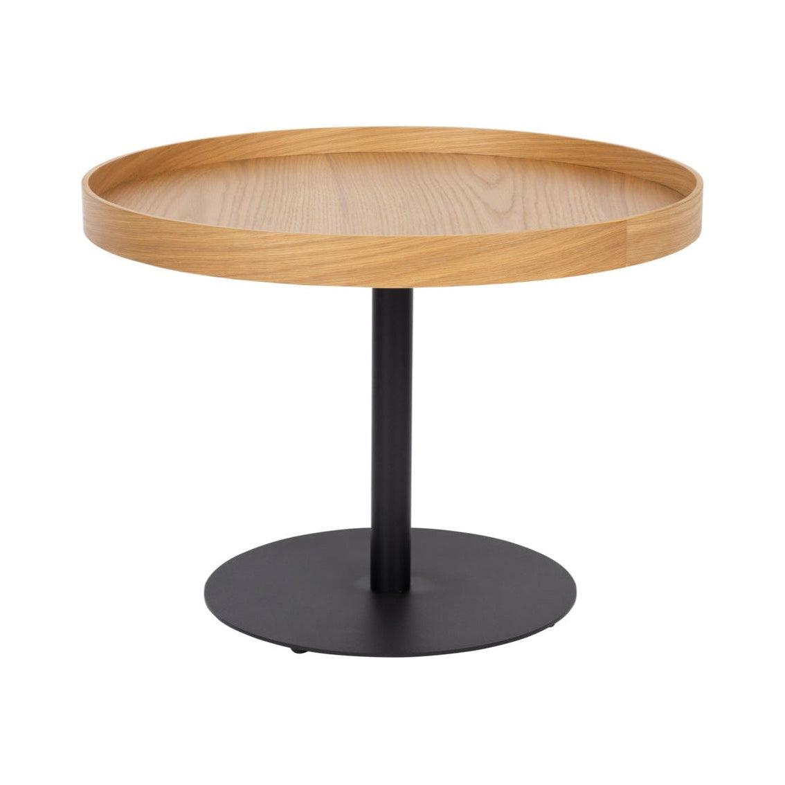 Yuri Natural Oak Wood Round Side Table Medium