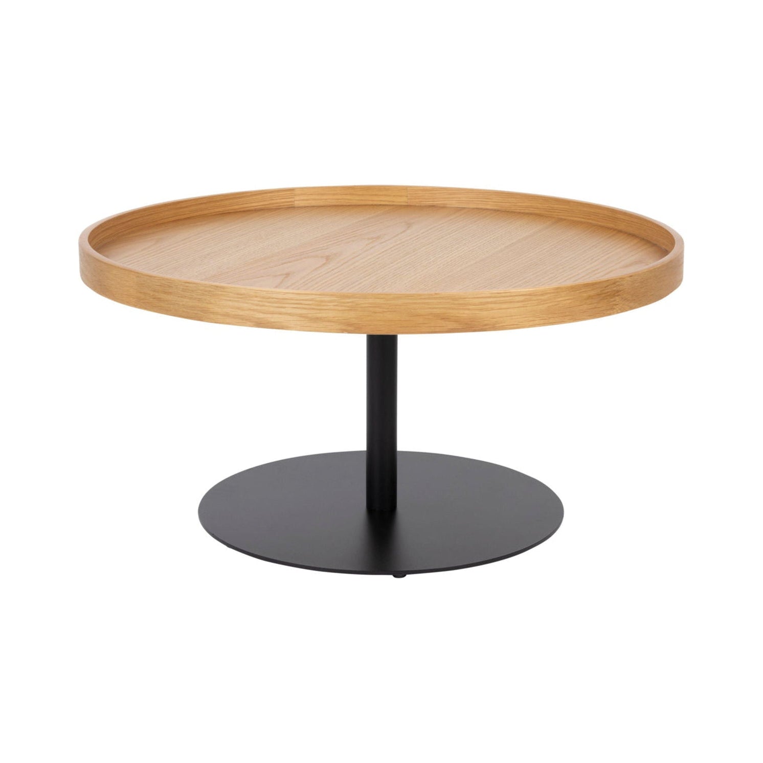 Yuri Natural Oak Wood Round Side Table Large