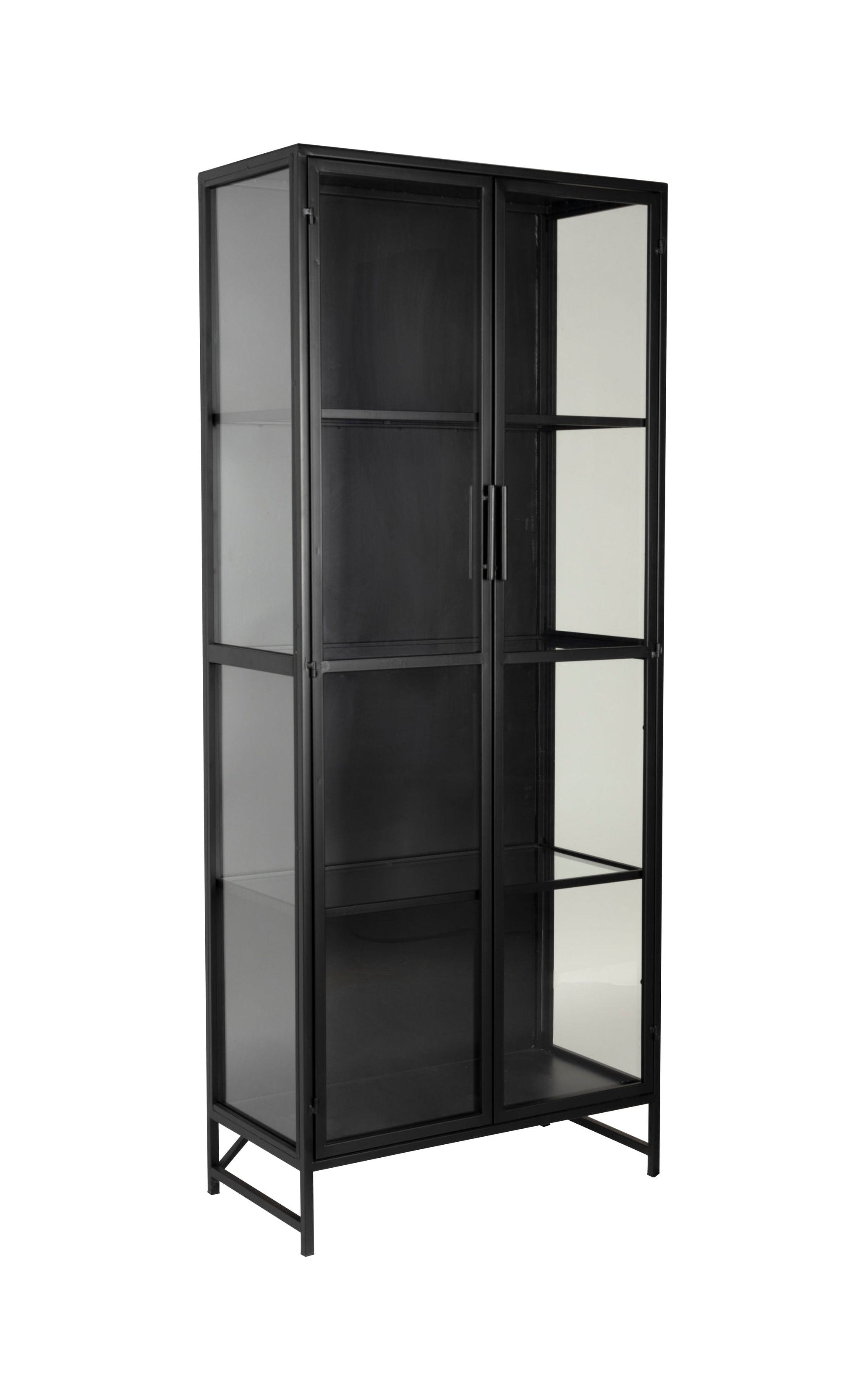 Rob Black Metal & Glass Drinks Display Unit