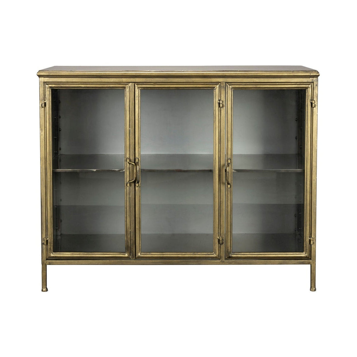 Dutchbone Gertlush Brass & Clear Glass Sideboard