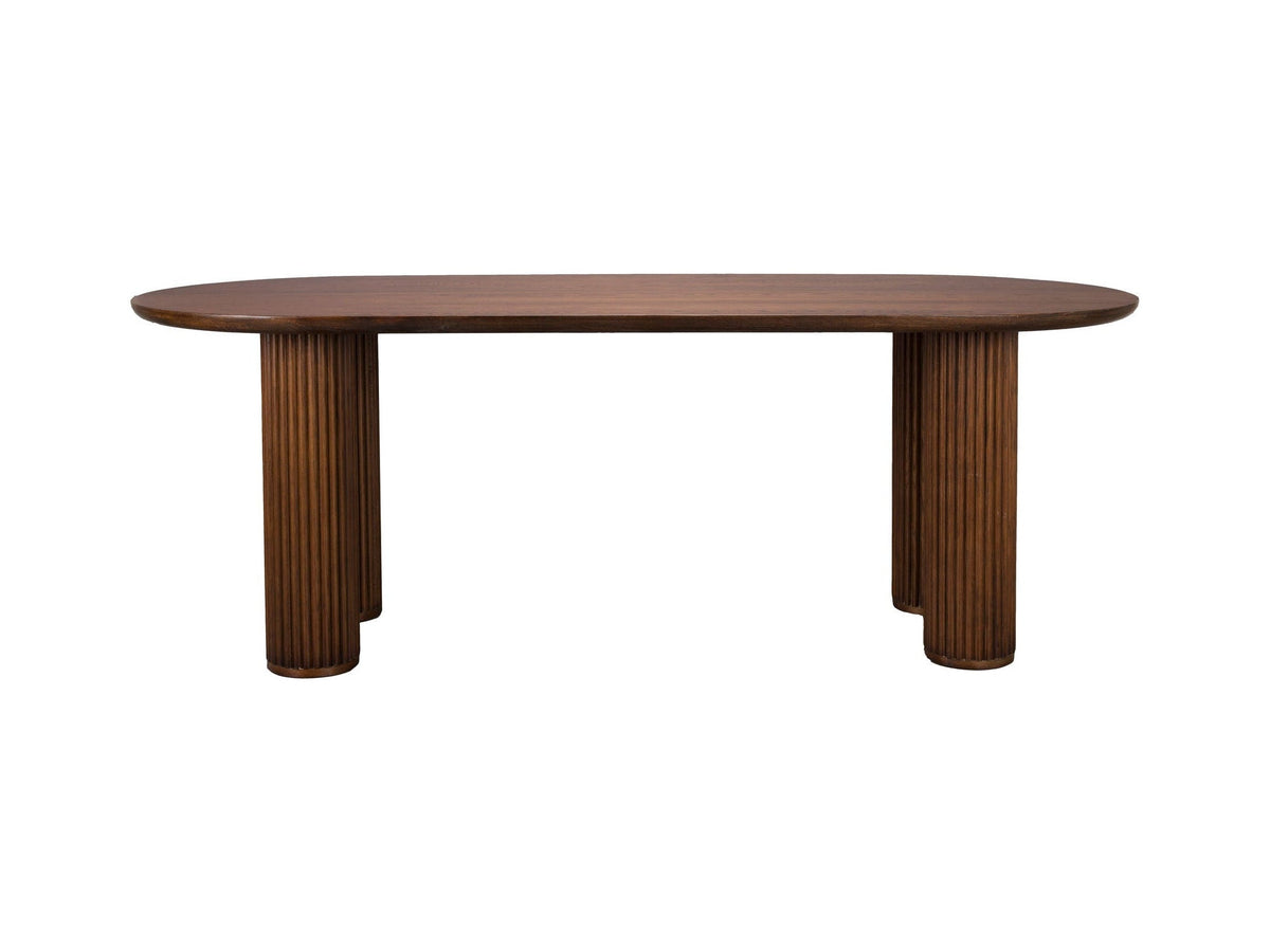 Dutchbone Dean Brown Oak Oval Dining Table