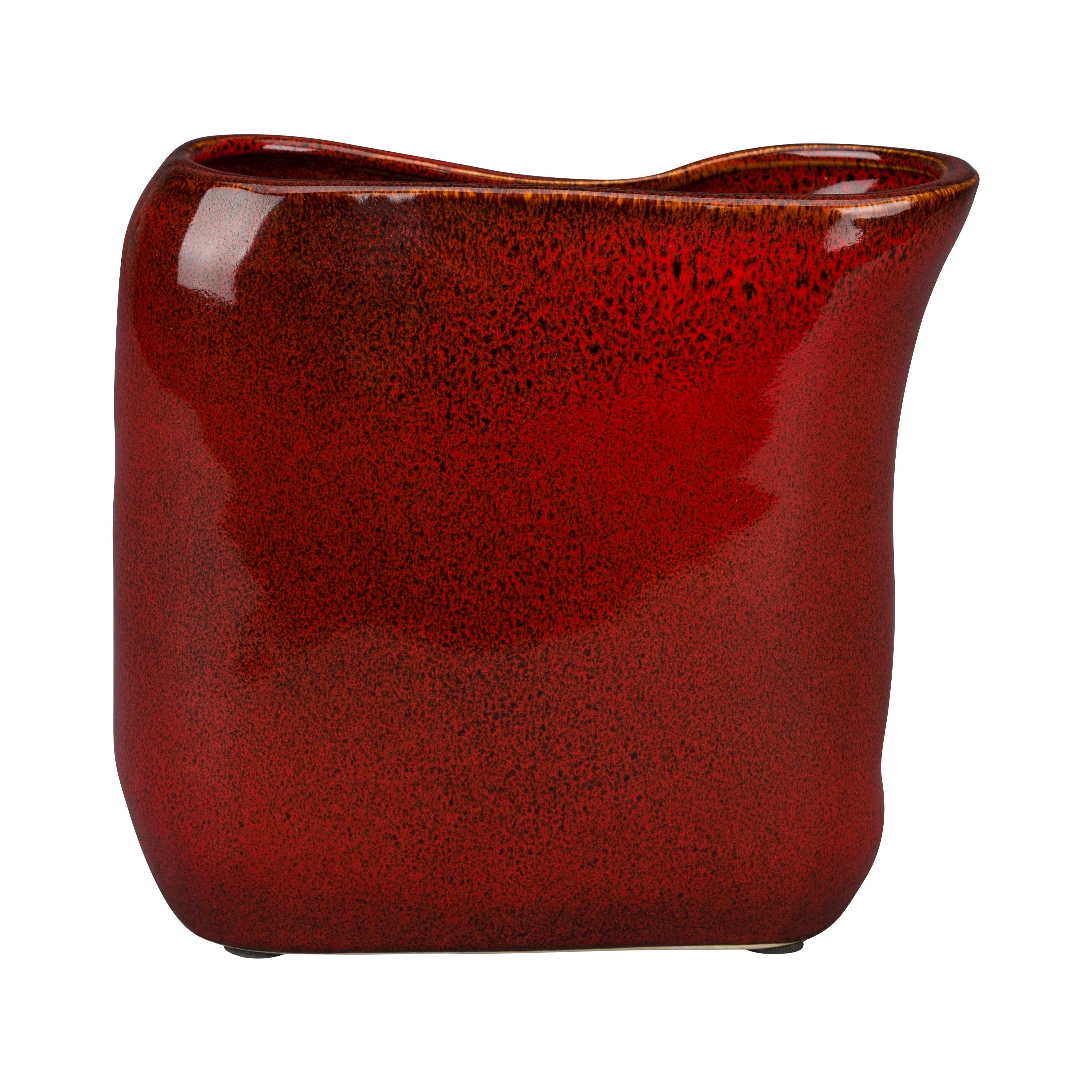 Dutchbone Edna Red Ceramic Vase Small