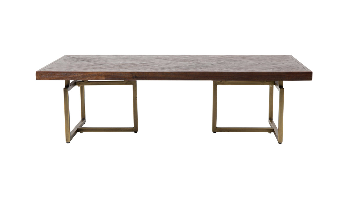 Dutchbone Class Herringbone Brown Wood Coffee Table