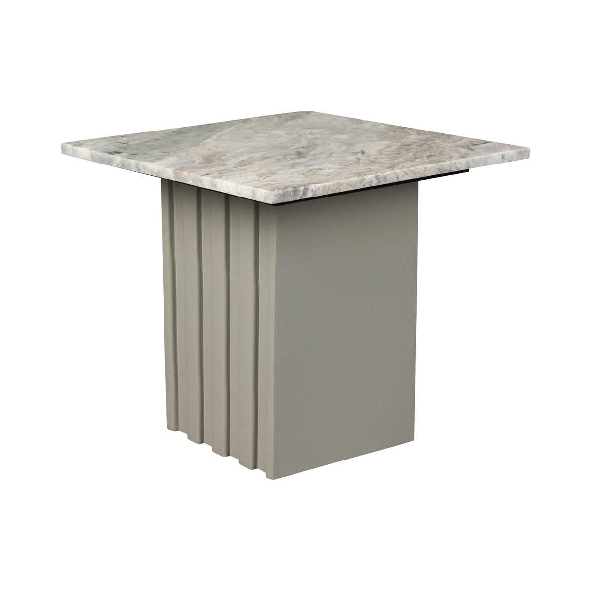 Dutchbone Clayton Grey Marble Square Side Table