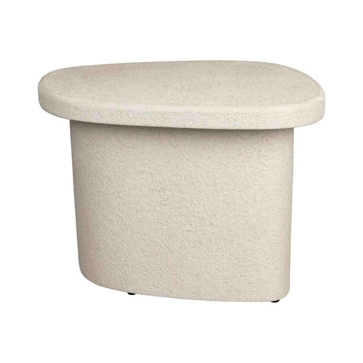 Dutchbone Veda Organic Curved Neutral Marble High Side Table