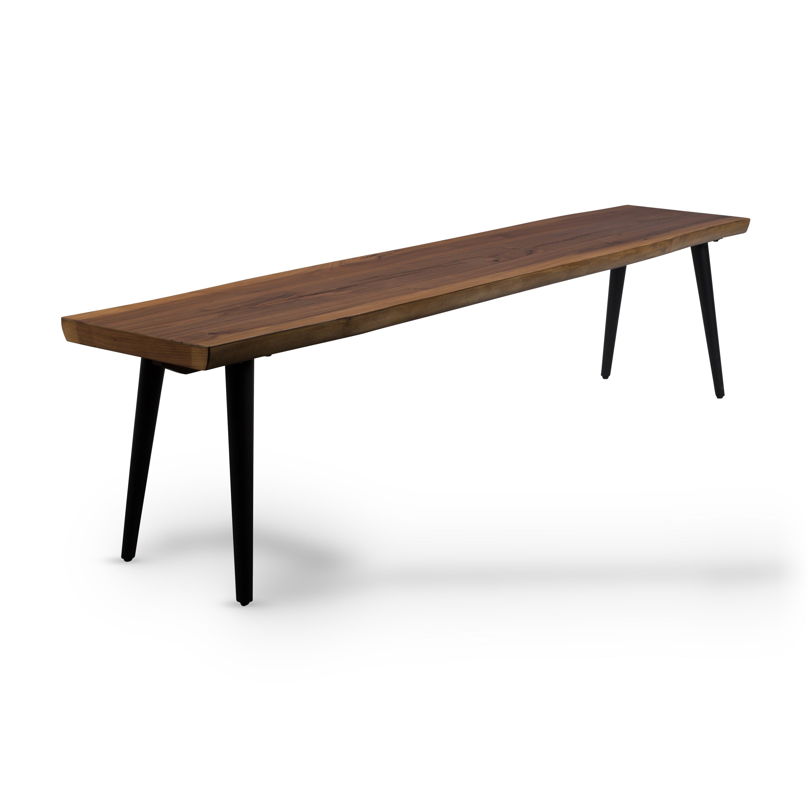 Dutchbone Alagon Walnut Brown Wood Dining Bench 180cm