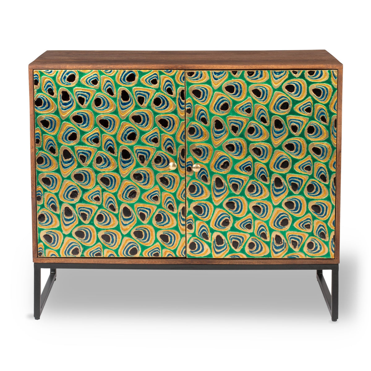 Dutchbone Meena Green Peacock Eyes Sideboard