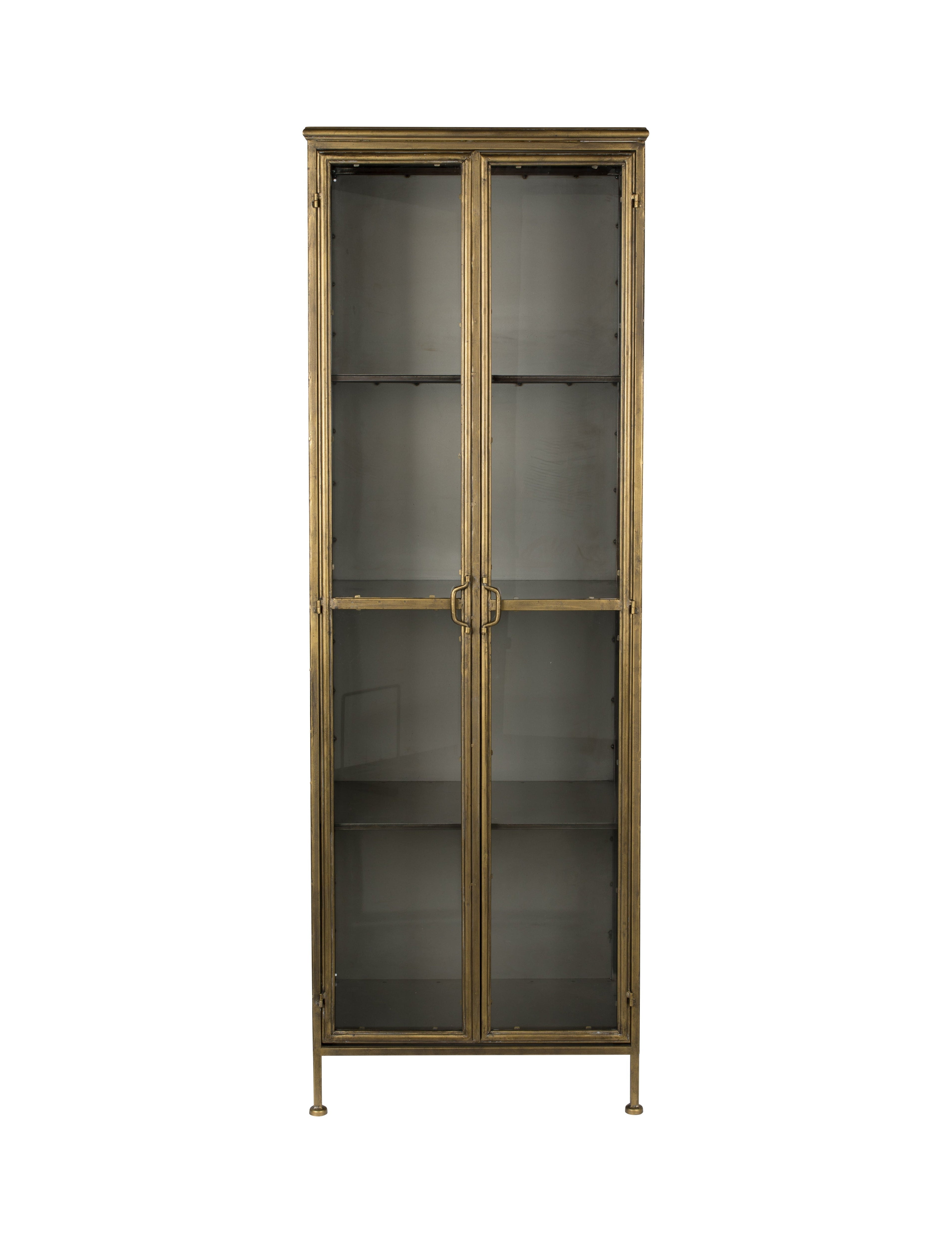 Dutchbone Gertlush Brass & Clear Class Cabinet