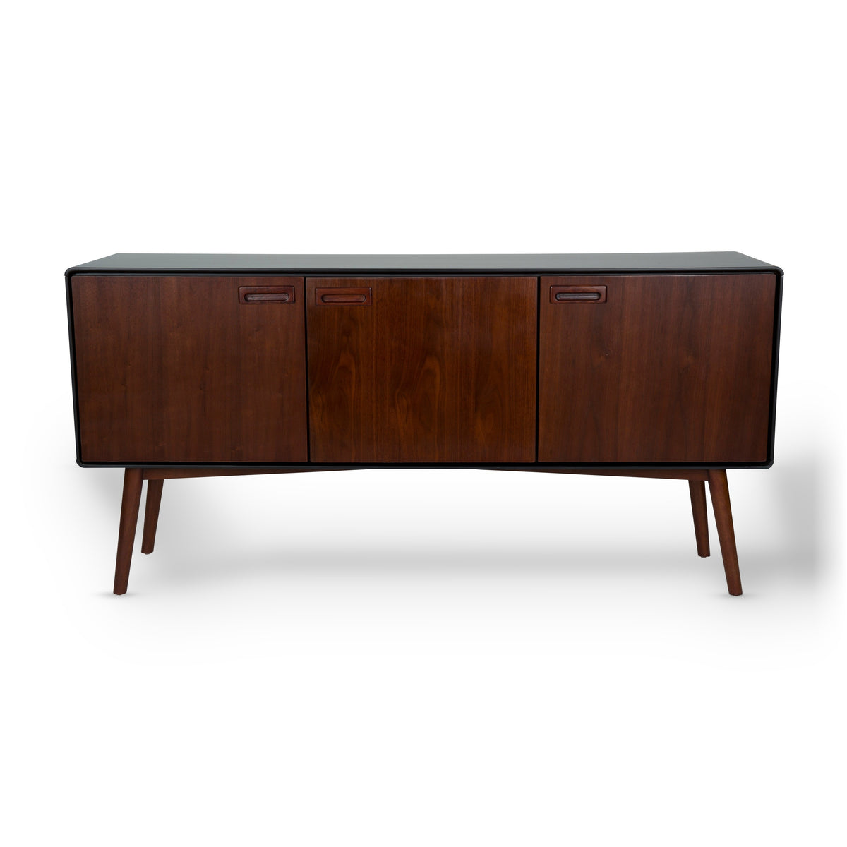 Dutchbone Juju Dark Brown Wood & Black High Sideboard