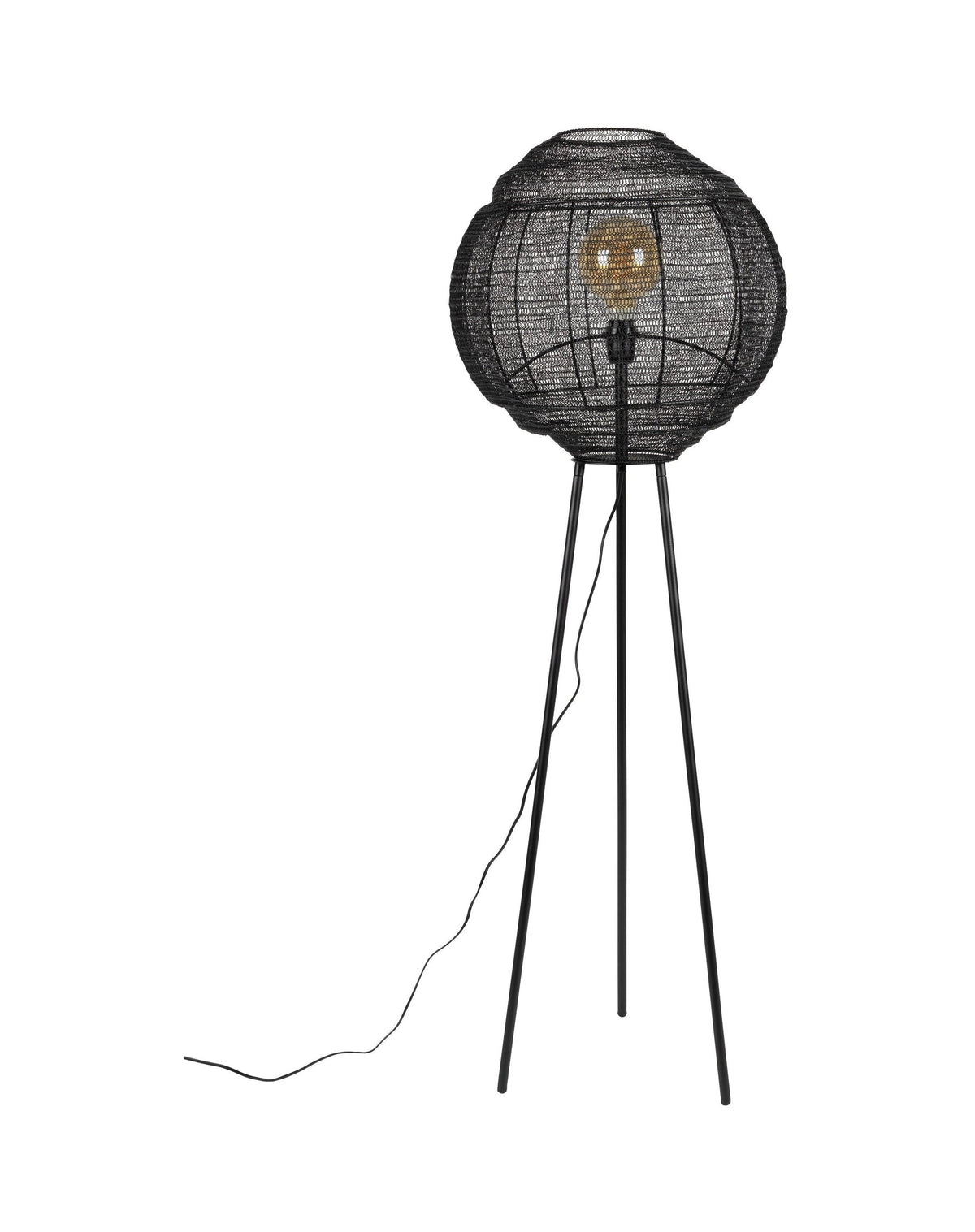 Dutchbone Meezan Black Metal Weave Floor Lamp
