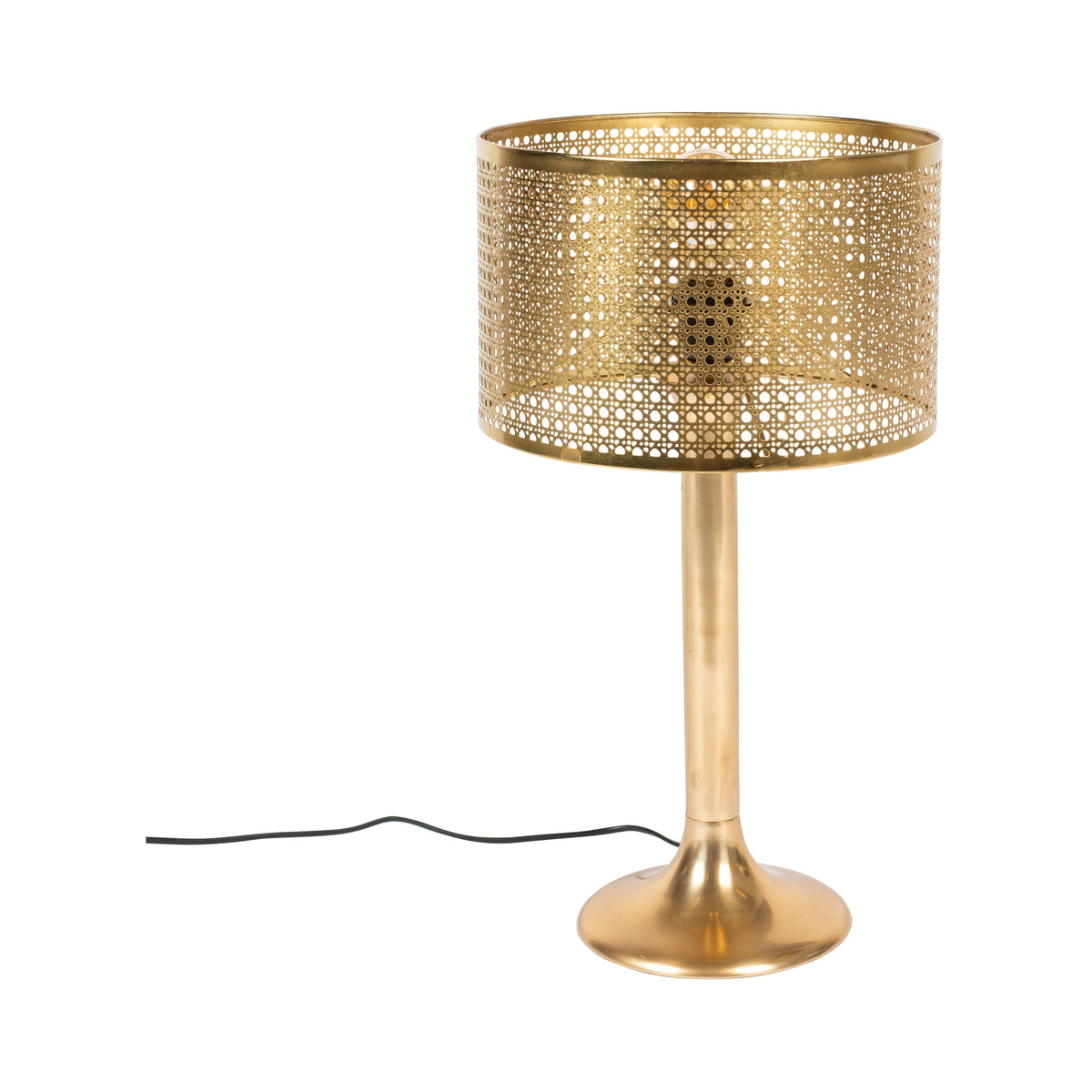 Dutchbone Barun Gold Mesh Design Table Lamp