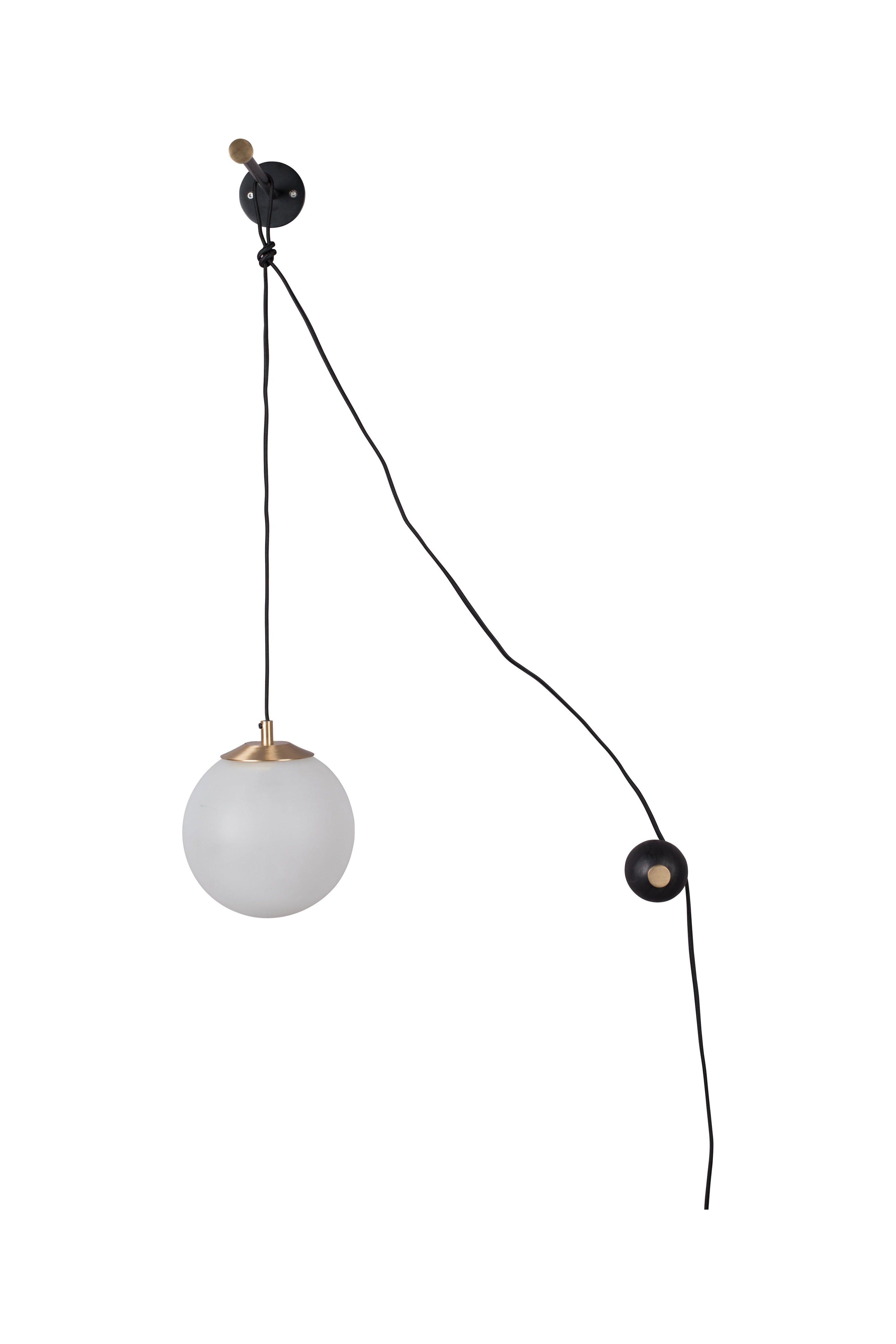Dutchbone Bulan Gold Orb Wired Hanging Wall Light