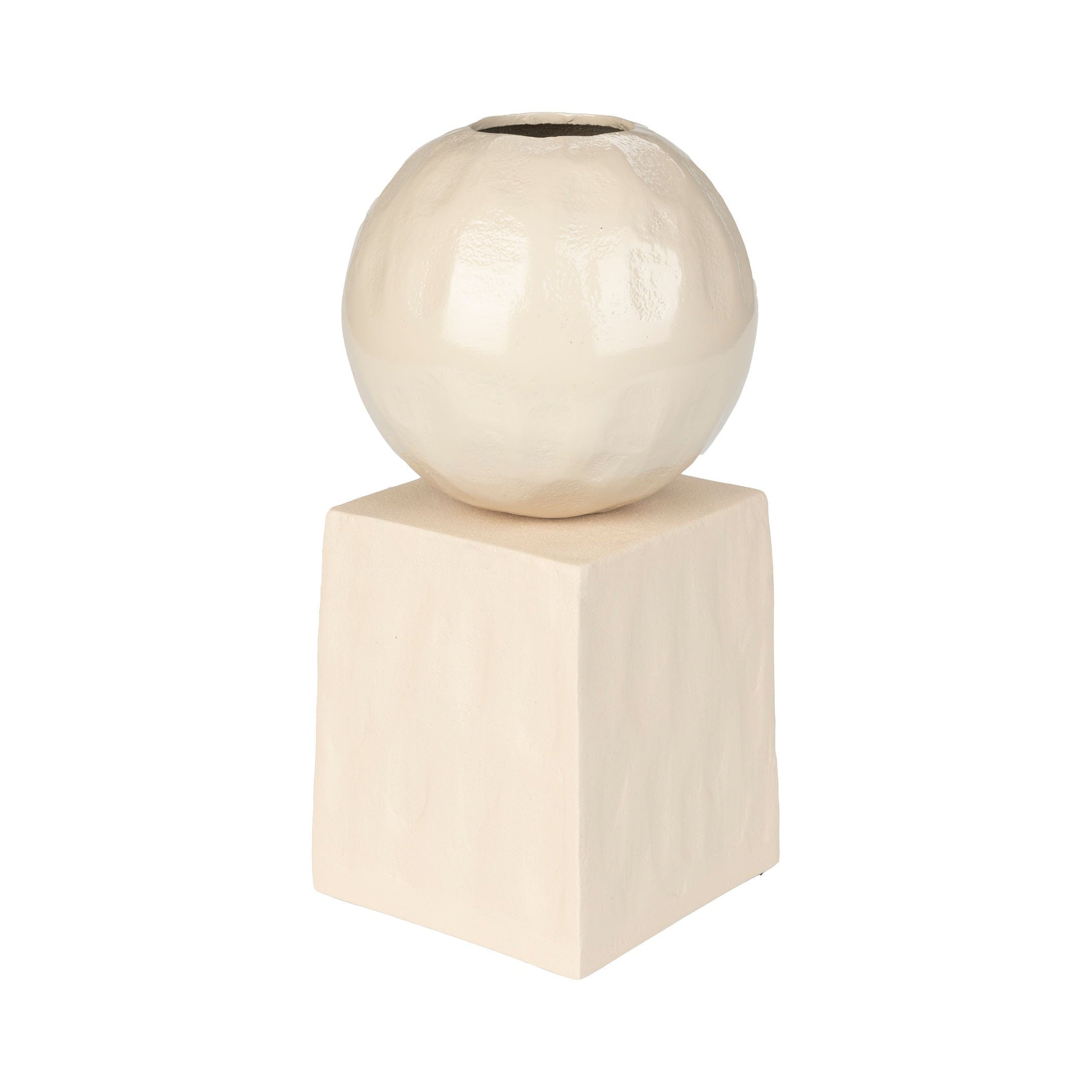 Zuiver Crocus Beige Gloss Spherical Vase - CLEARANCE