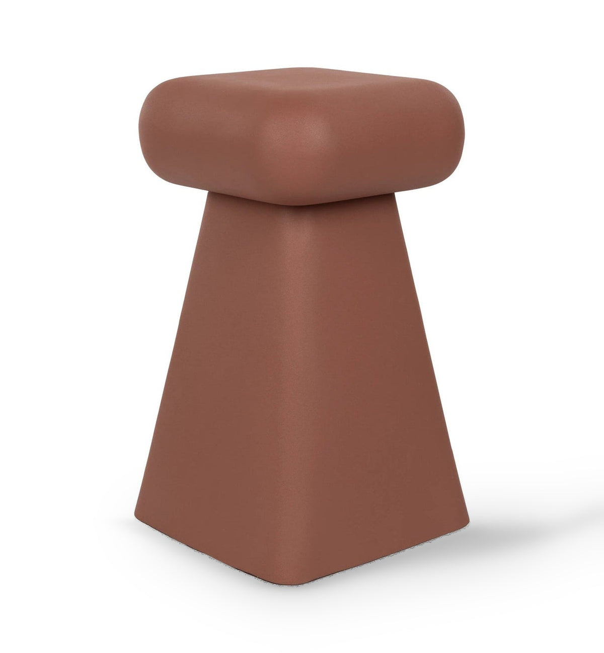 Zuiver Earth Terracotta Red Iron Stool Side Table