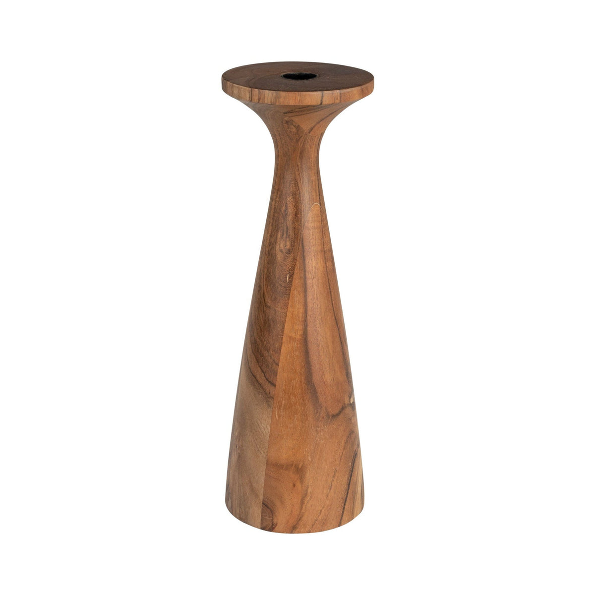 Zuiver Flames Brown Acacia Wood Candle Holder Medium - CLEARANCE