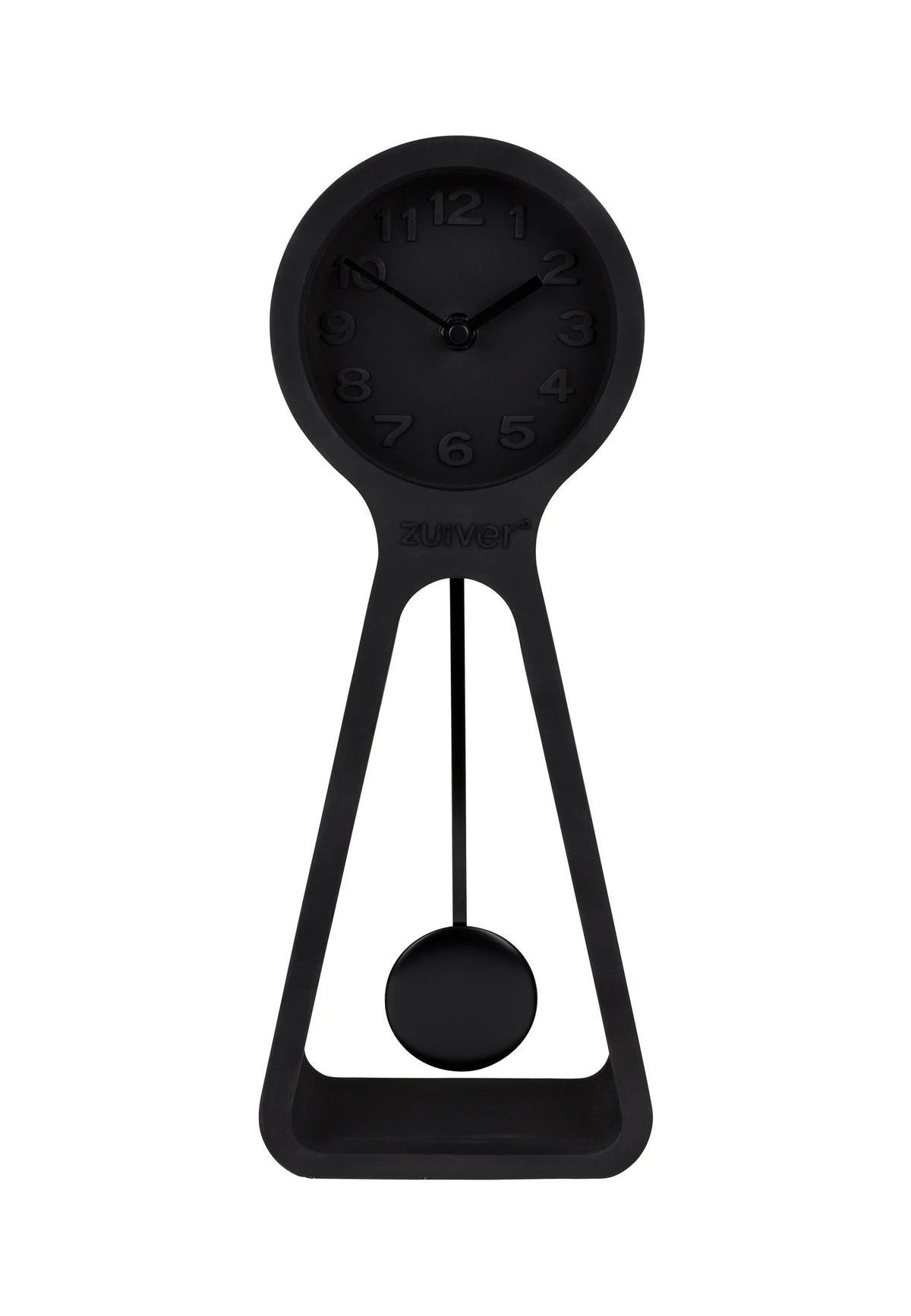 Zuiver Pendulum Time All Black Concrete Clock - CLEARANCE