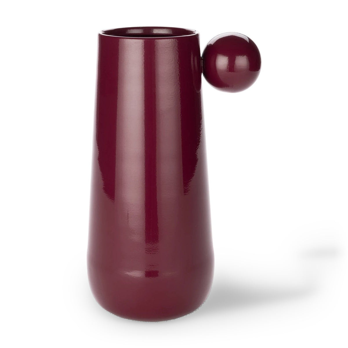 Dutchbone Dot Bordeaux Red Metal Vase Large - CLEARANCE