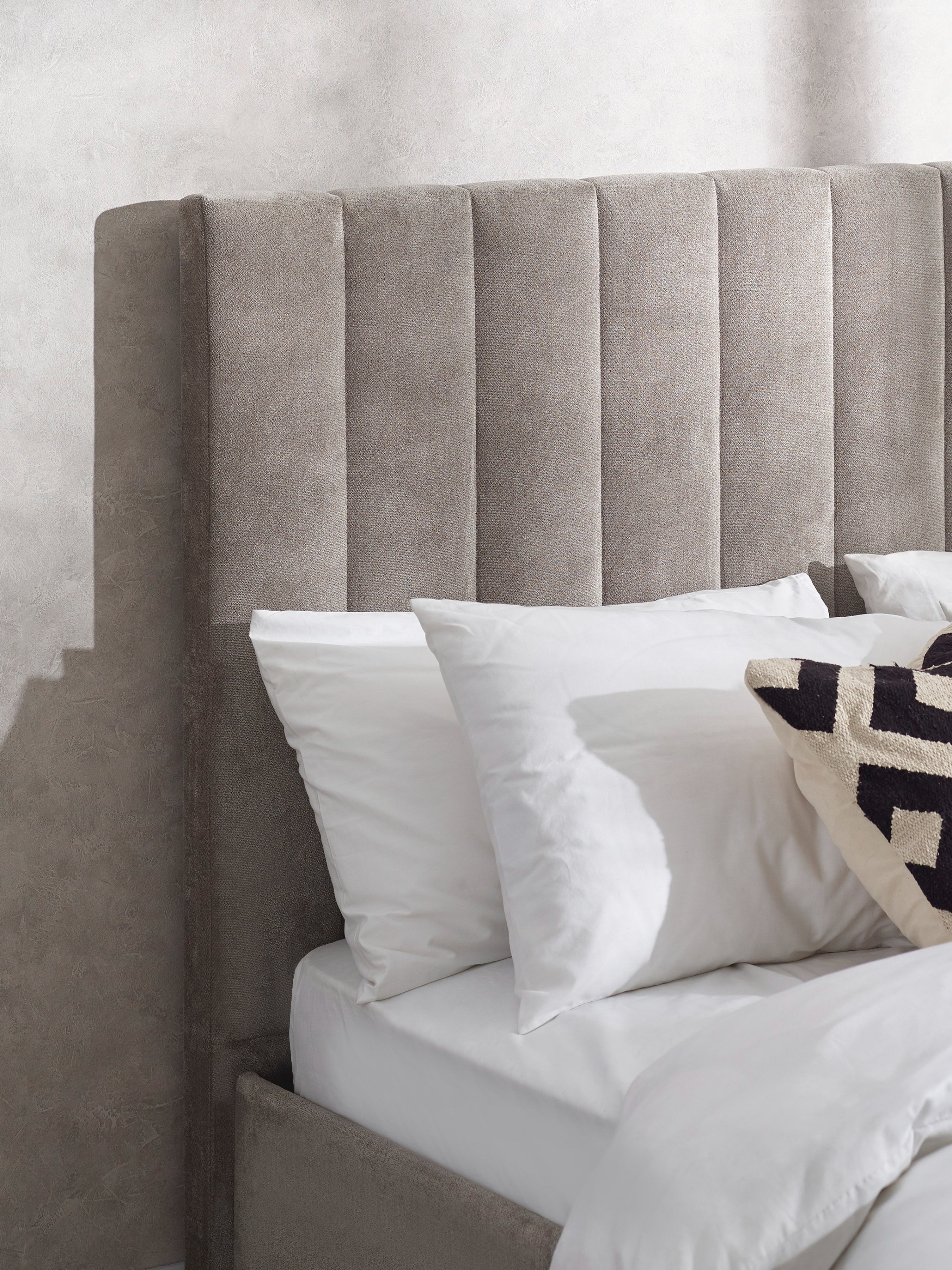 Wesley Grey Chenille King Bed