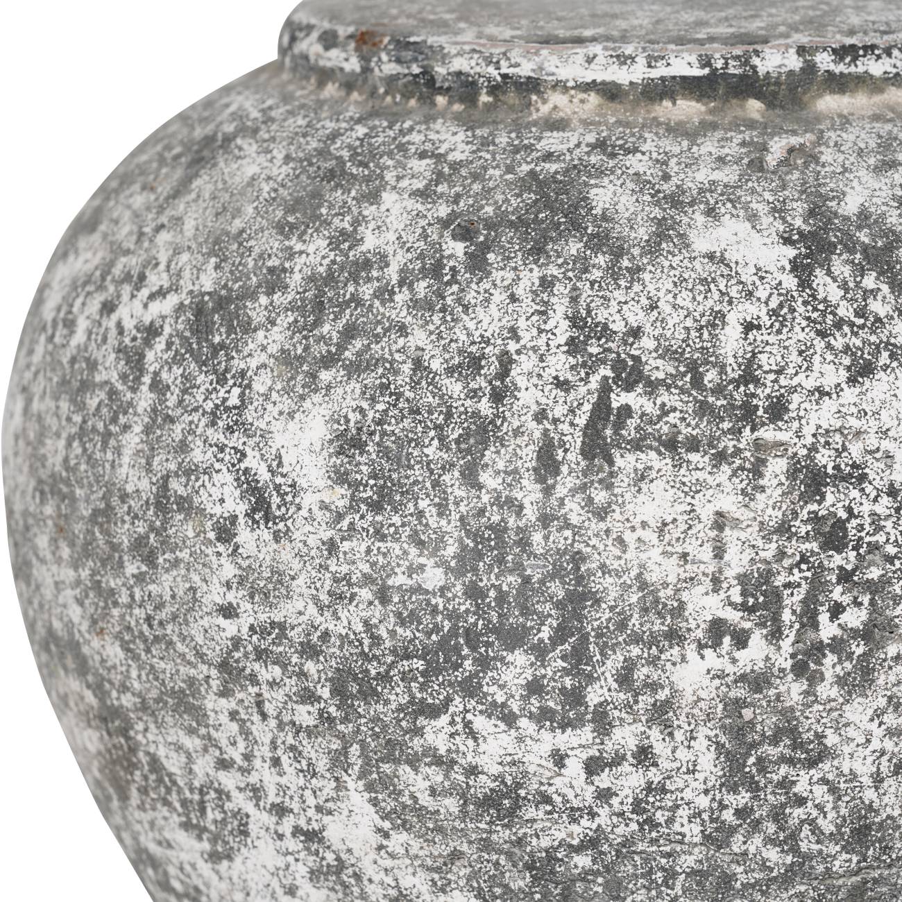 Aged Ceramic Round Table Lamp with Shade