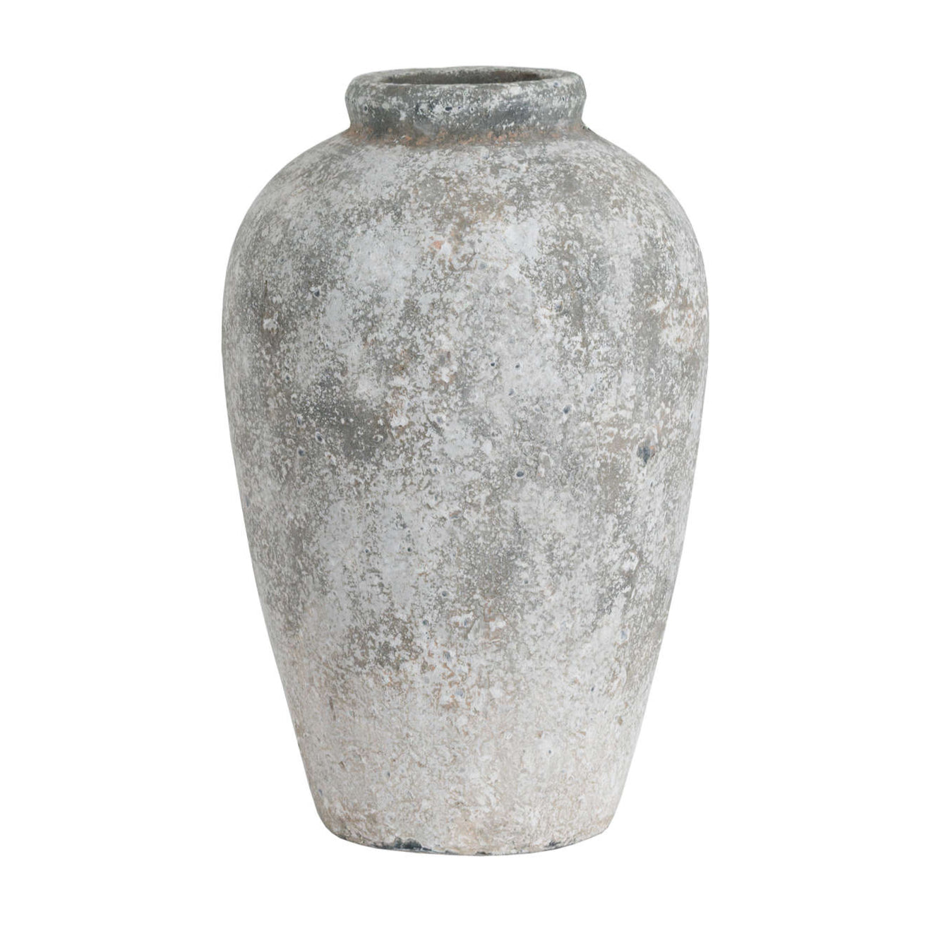 Aged Stone Tall Ceramic Vase