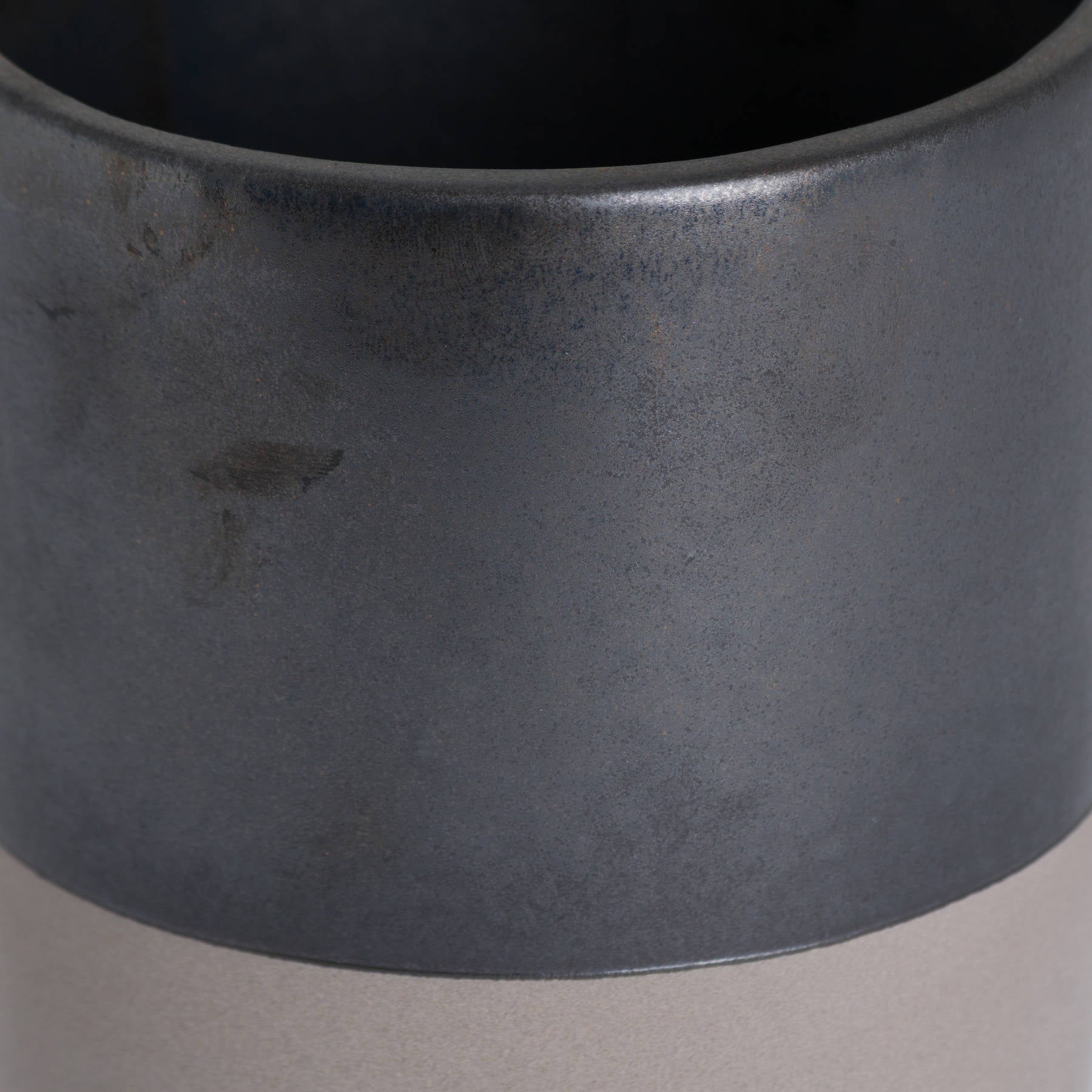 Metallic Grey Ceramic Planter