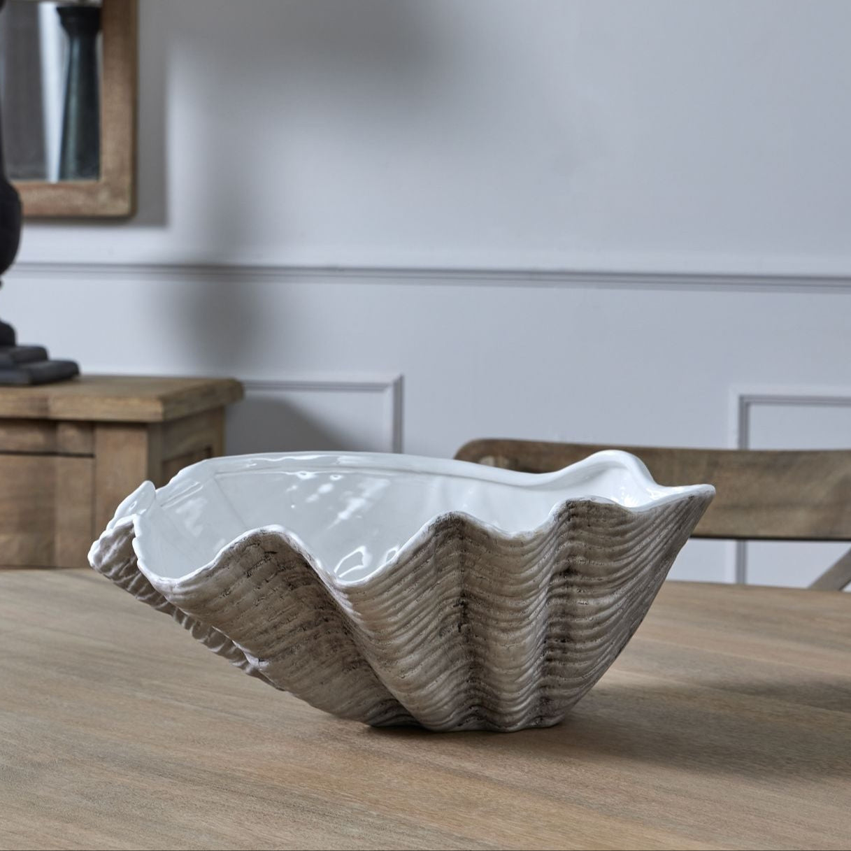 Large Ceramic Adele Shell Bowl