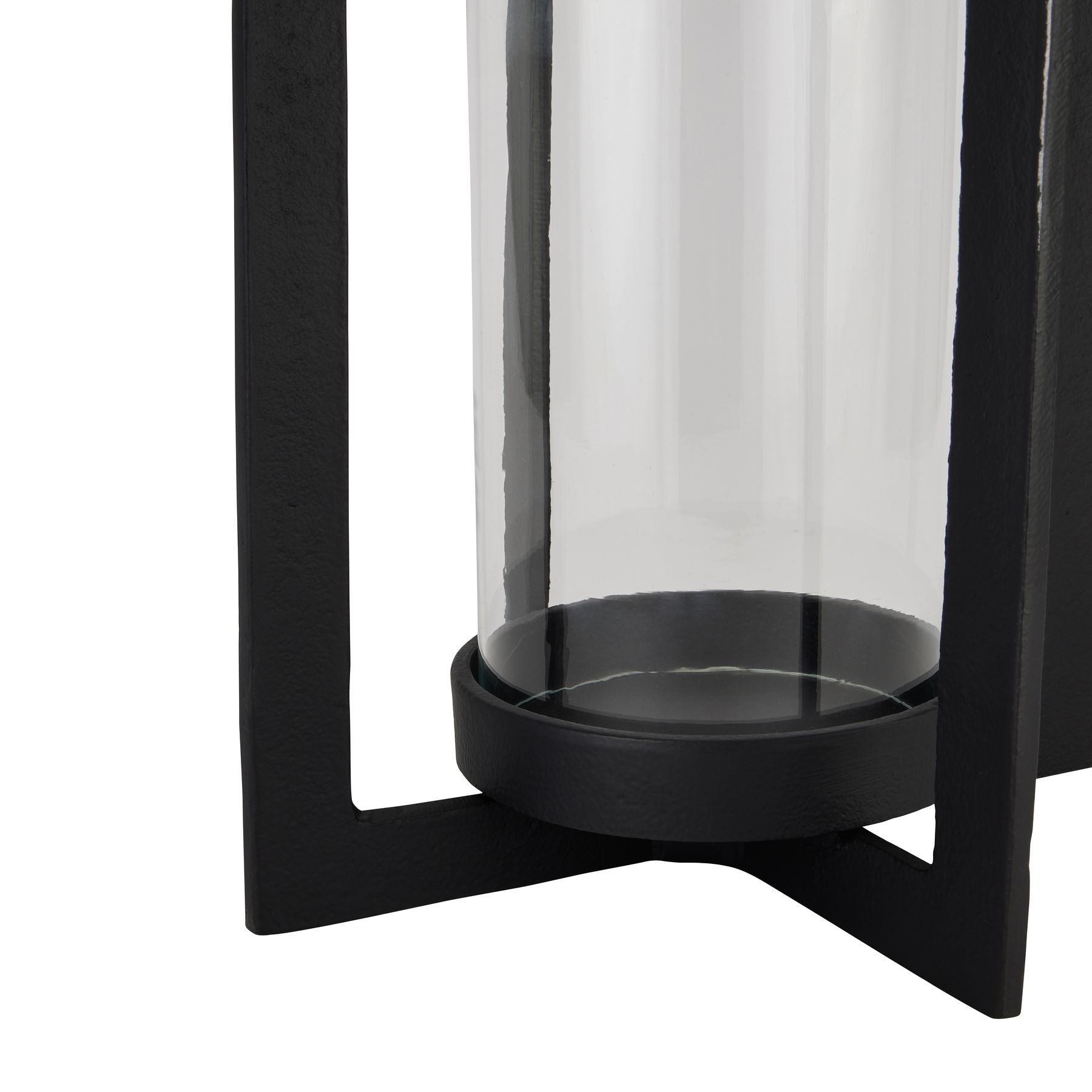 Tall Black Hurricane Lantern