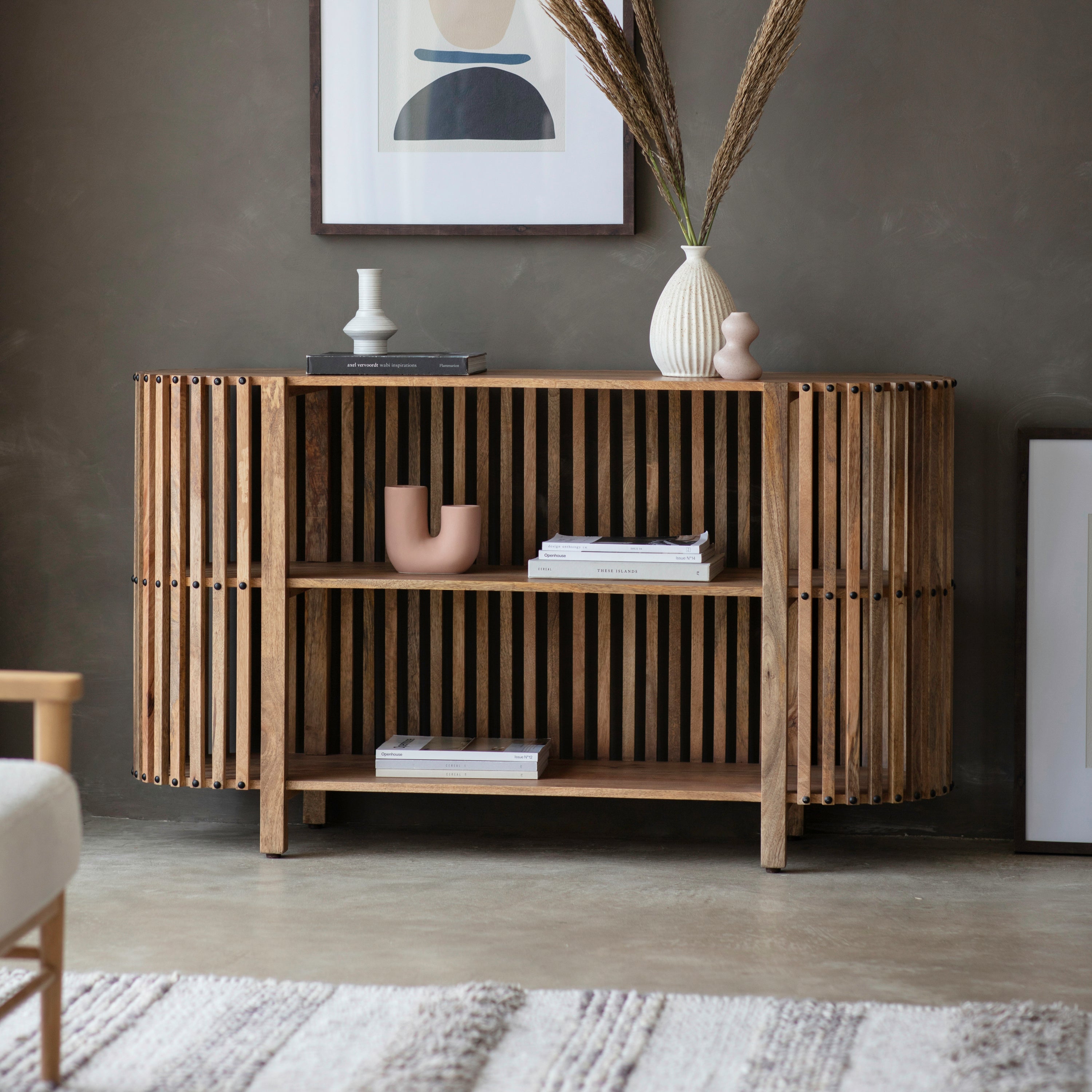 Voss Slatted Console Table 1400x400x700mm