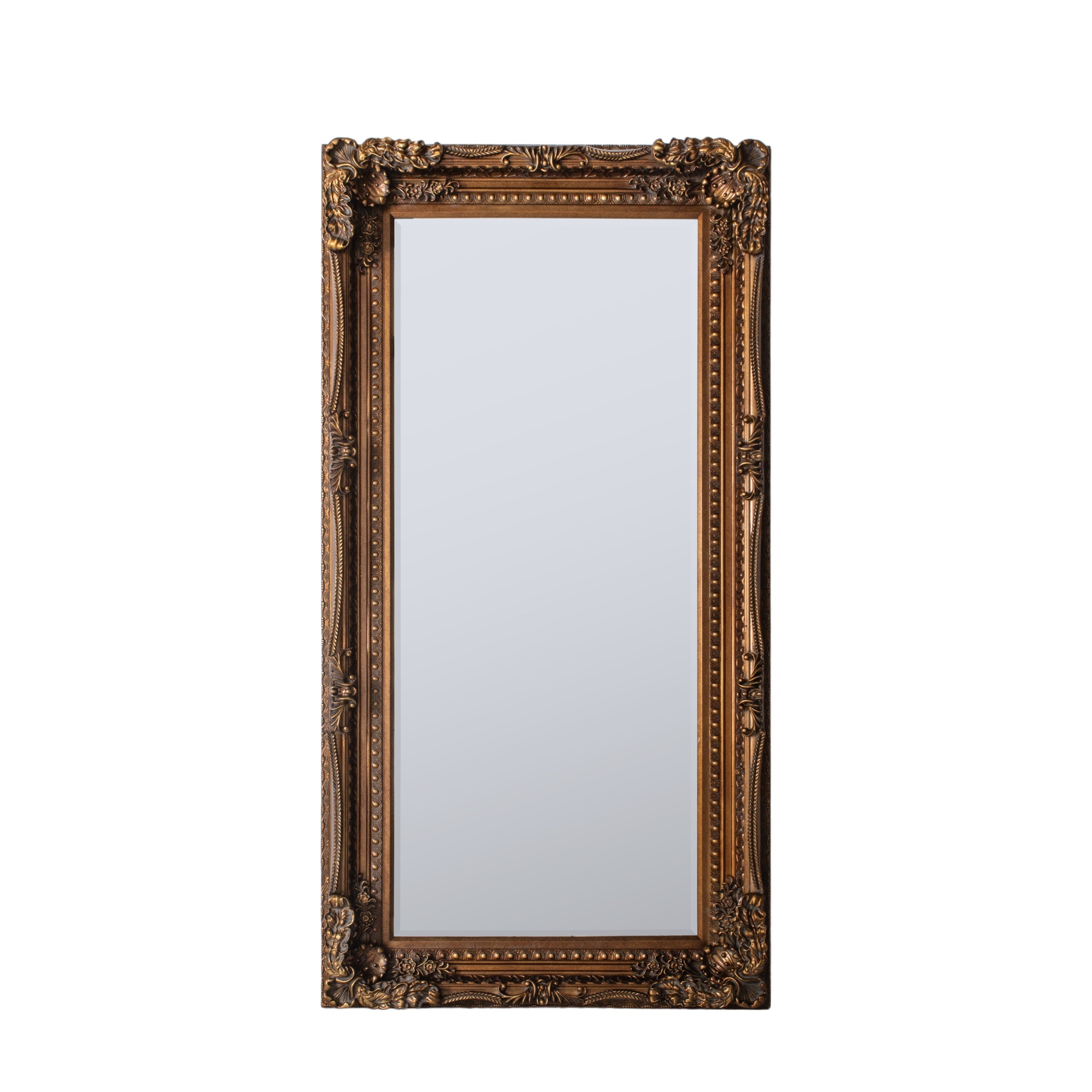 Carved Louis Leaner Mirror Gold 1755x895mm