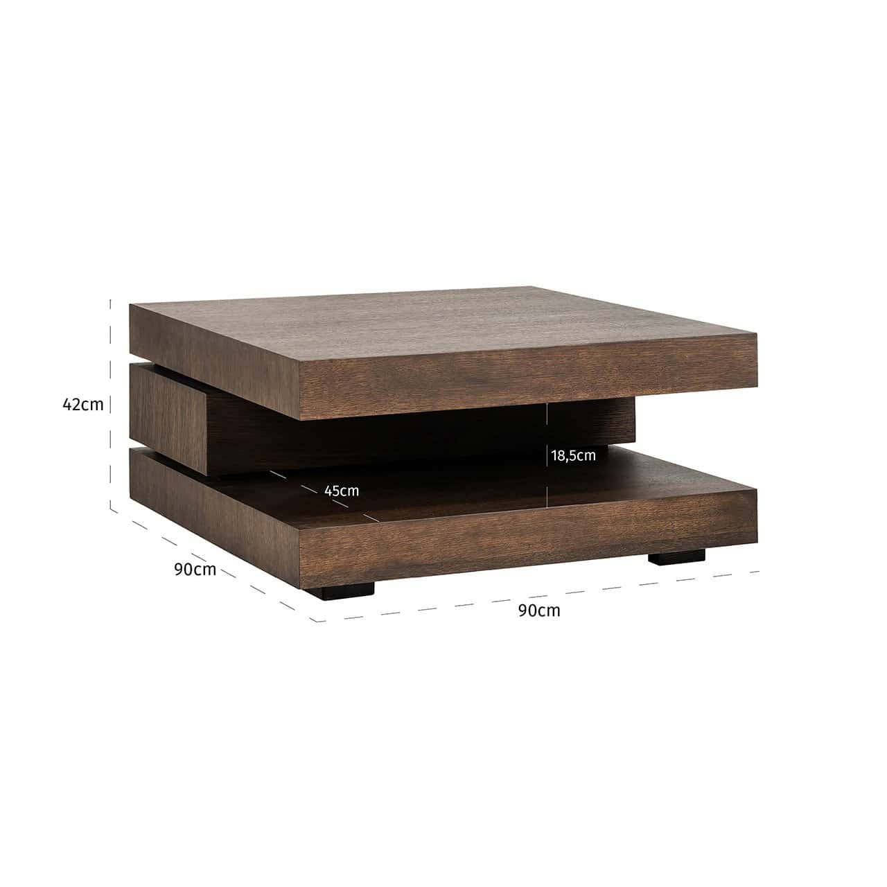 Coffee table Oakura blok C (Brown)