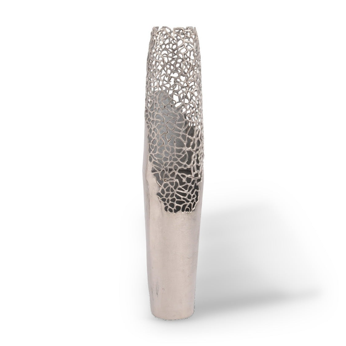 Apo Aluminium Silver Coral Vase | Extra Large