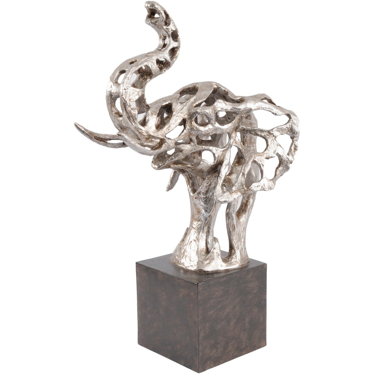 Addo Silver Elephant Head Sculpture
